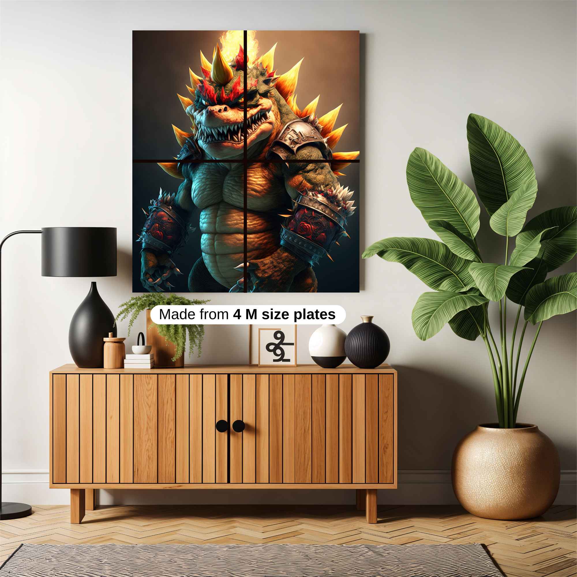 Bowser Fiery Safe Wall Magnetic / M