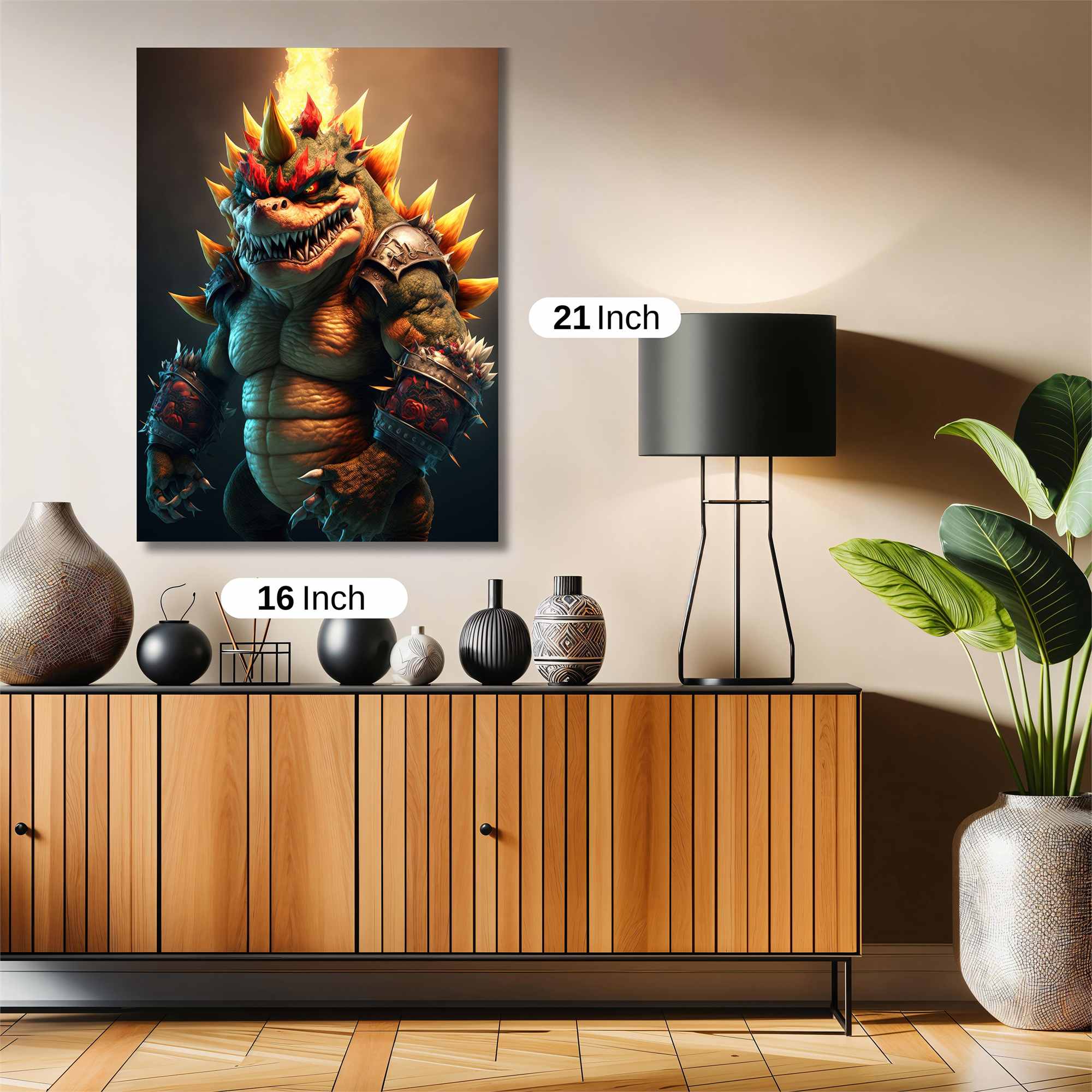 Bowser Fiery Safe Wall Magnetic / M