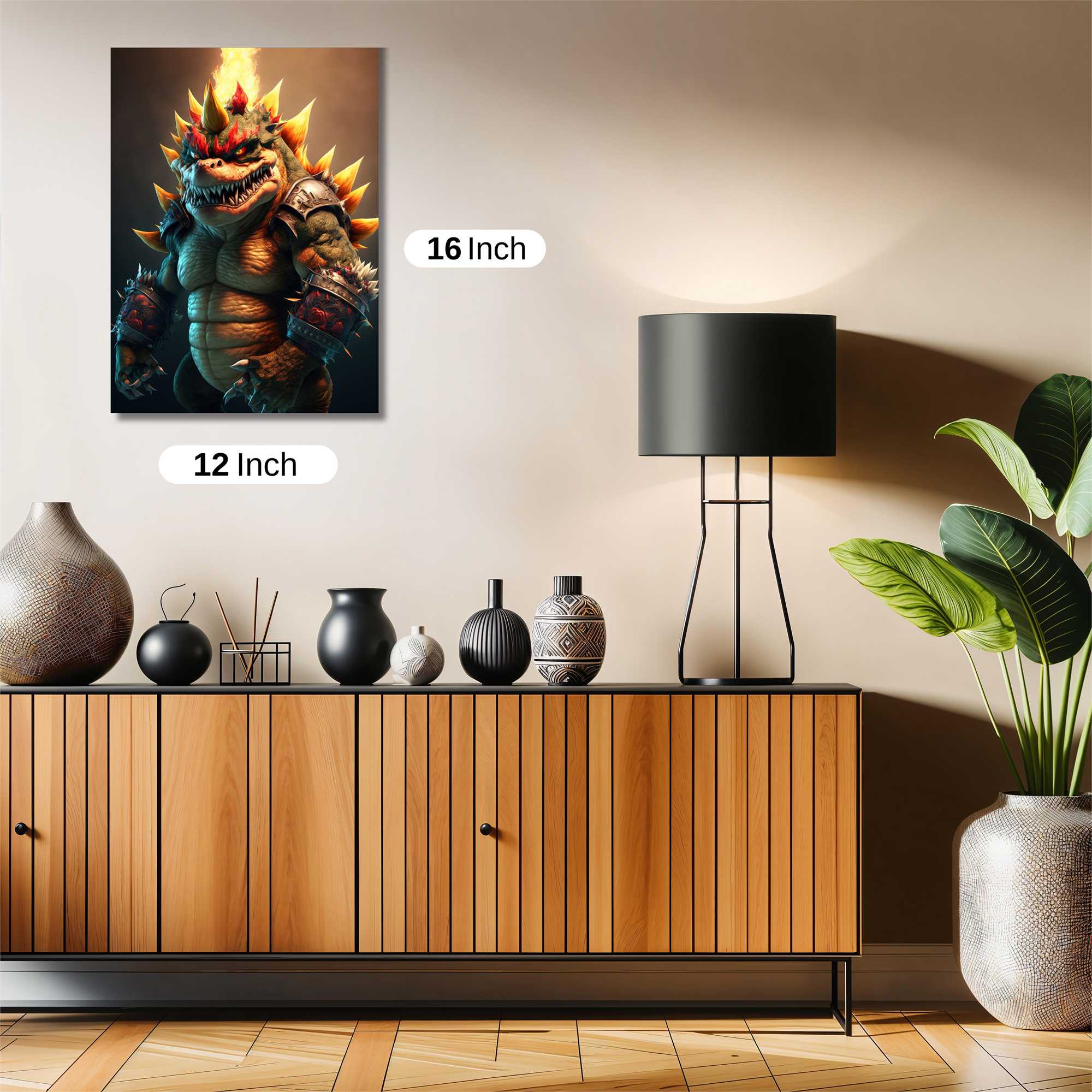 Bowser Fiery Safe Wall Magnetic / M