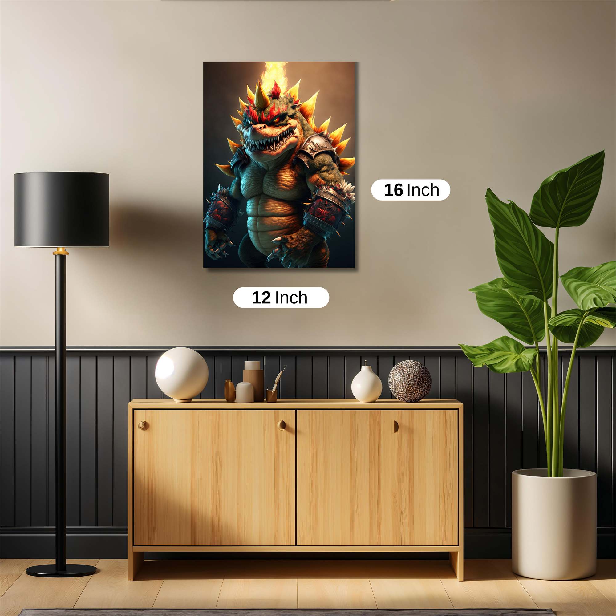 Bowser Fiery Safe Wall Magnetic / M