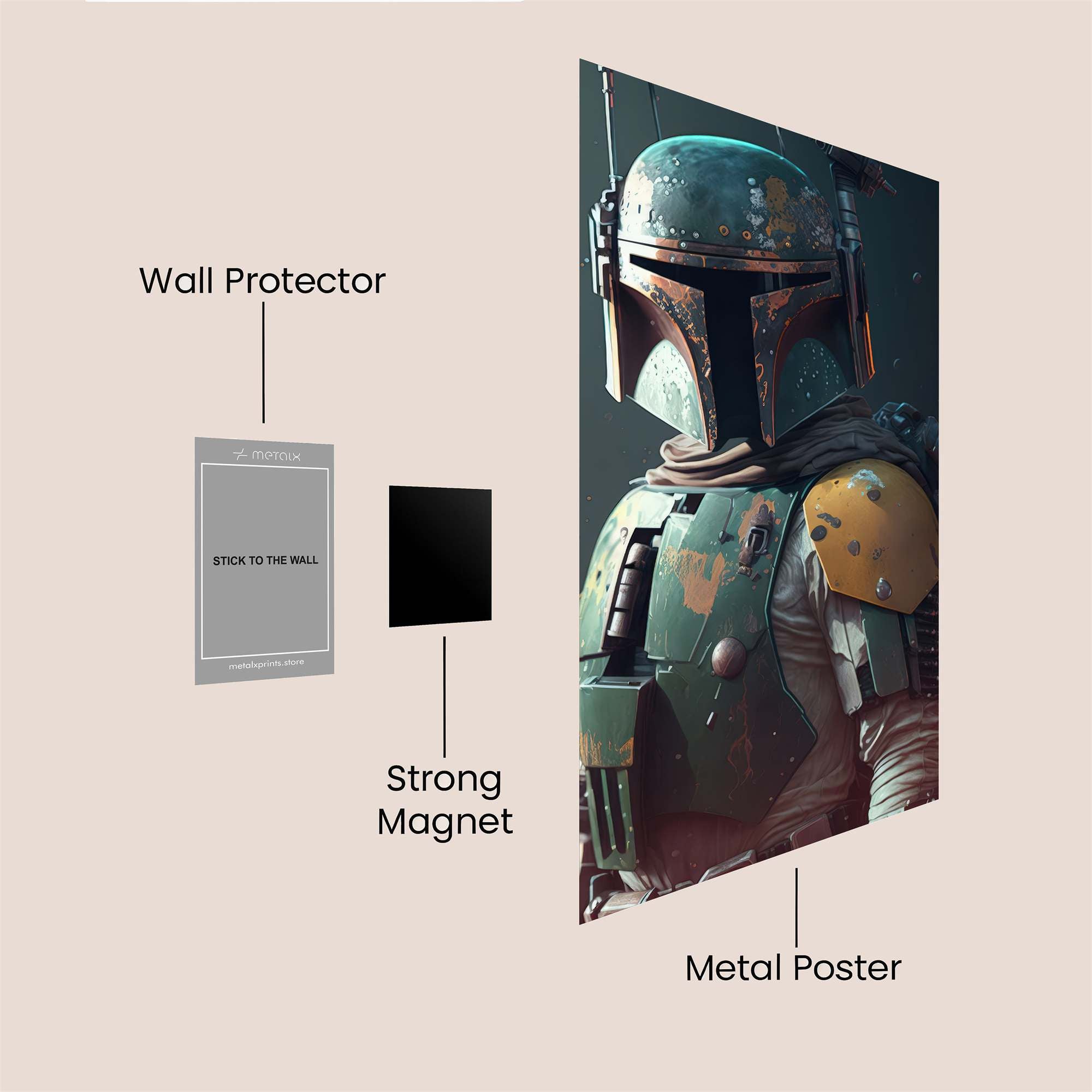BobaFett Resilient Safe Wall Magnetic / M