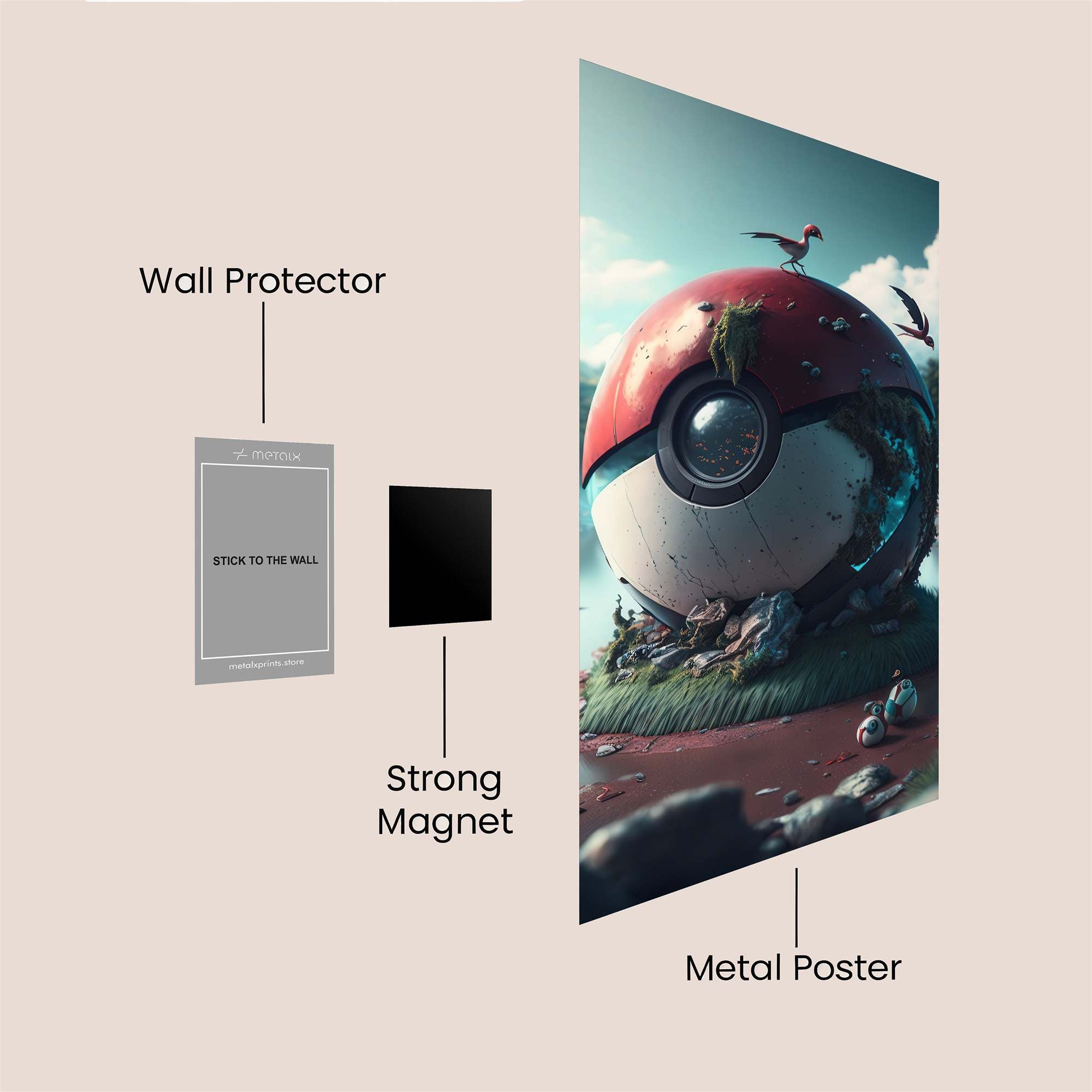 Pokeball Enigma Safe Wall Magnetic / M