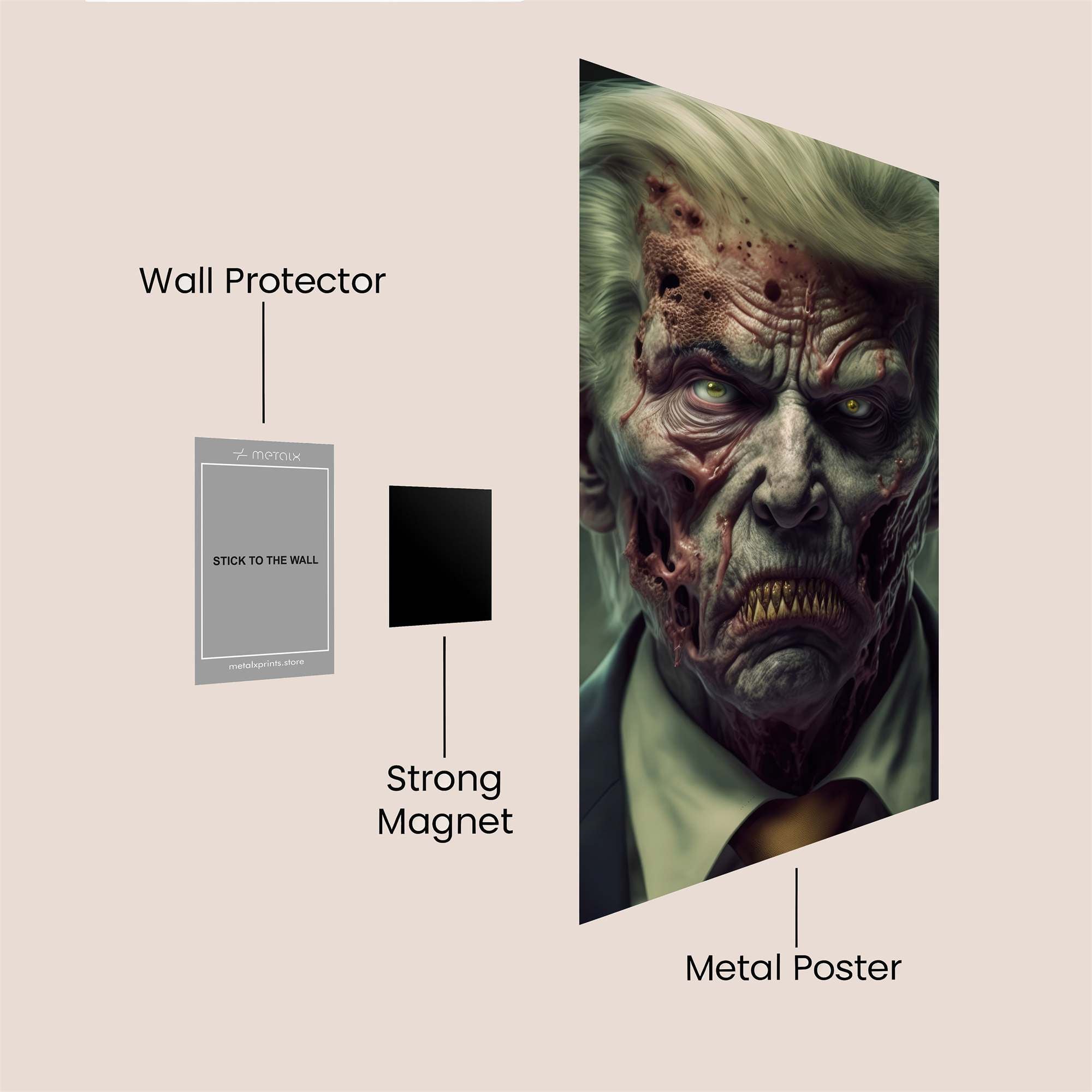Zombie Politician Safe Wall Magnetic / M
