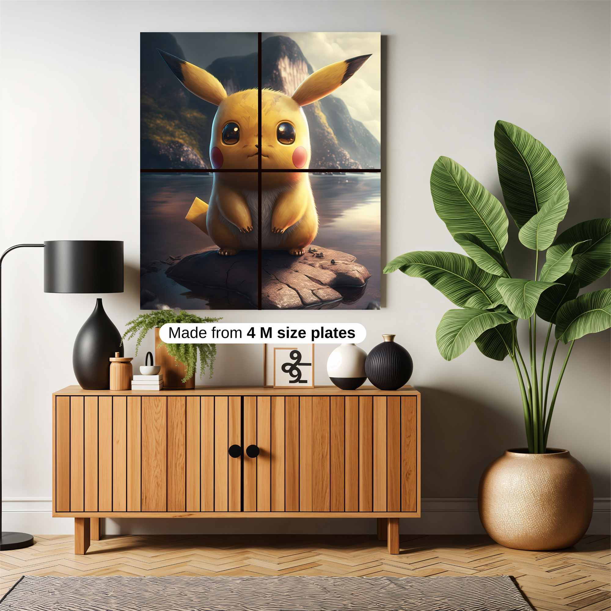 Pikachu Pensive Safe Wall Magnetic / M