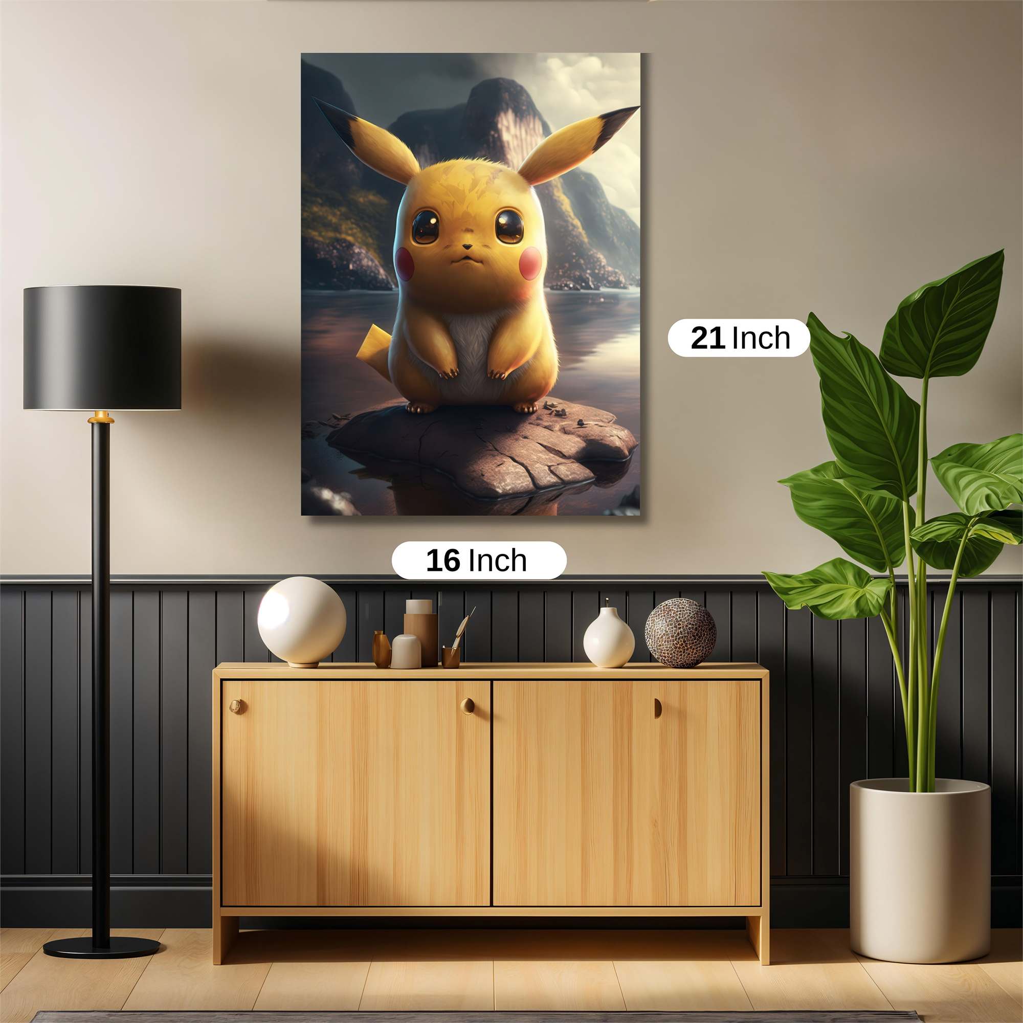 Pikachu Pensive Safe Wall Magnetic / M