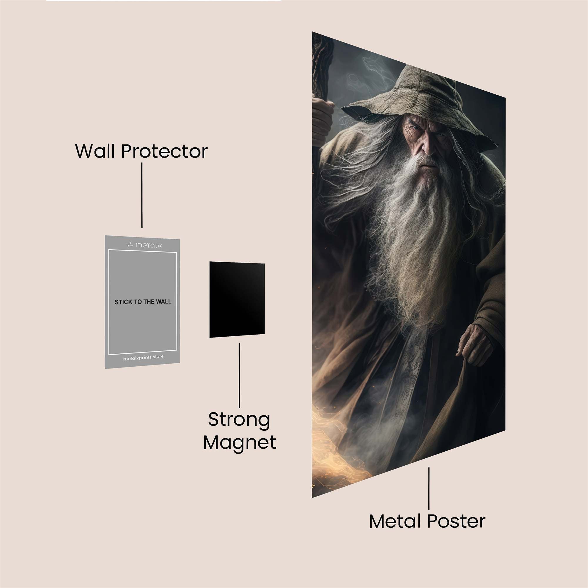 Gandalf Enigmatic Safe Wall Magnetic / M