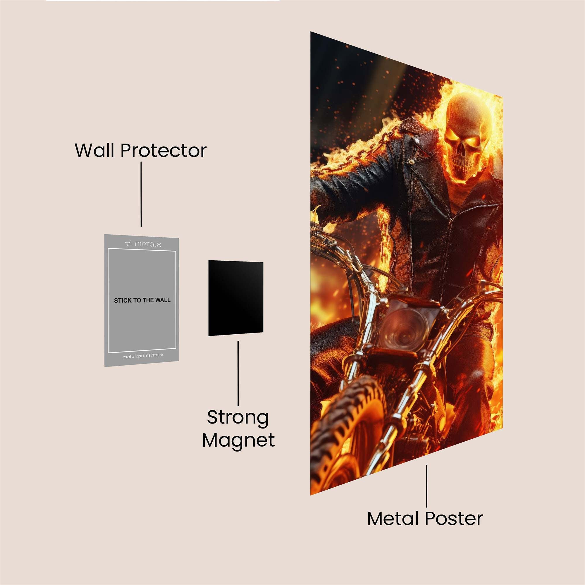 Ghost Rider - Inferno Safe Wall Magnetic / M