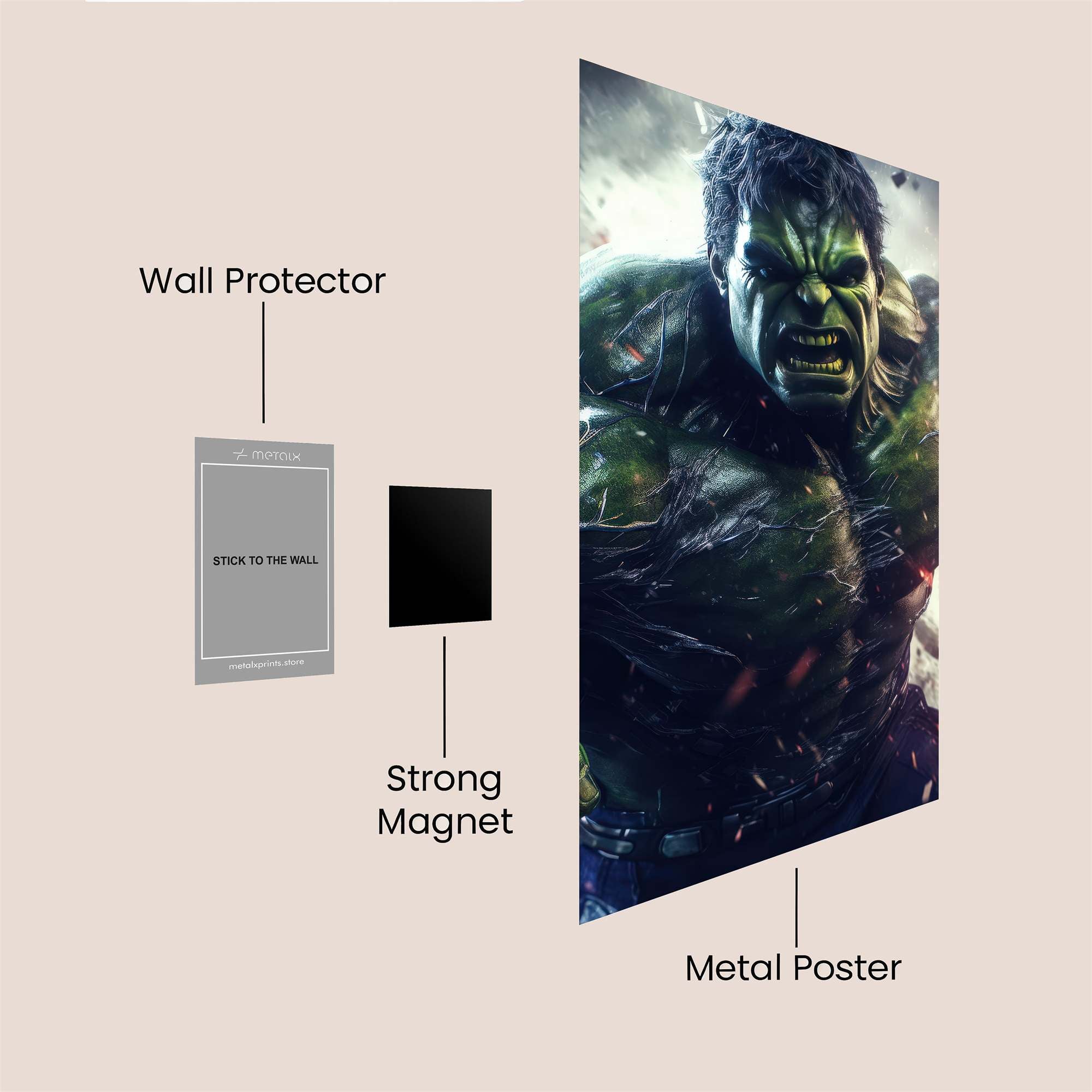 Hulk Rampant Safe Wall Magnetic / M