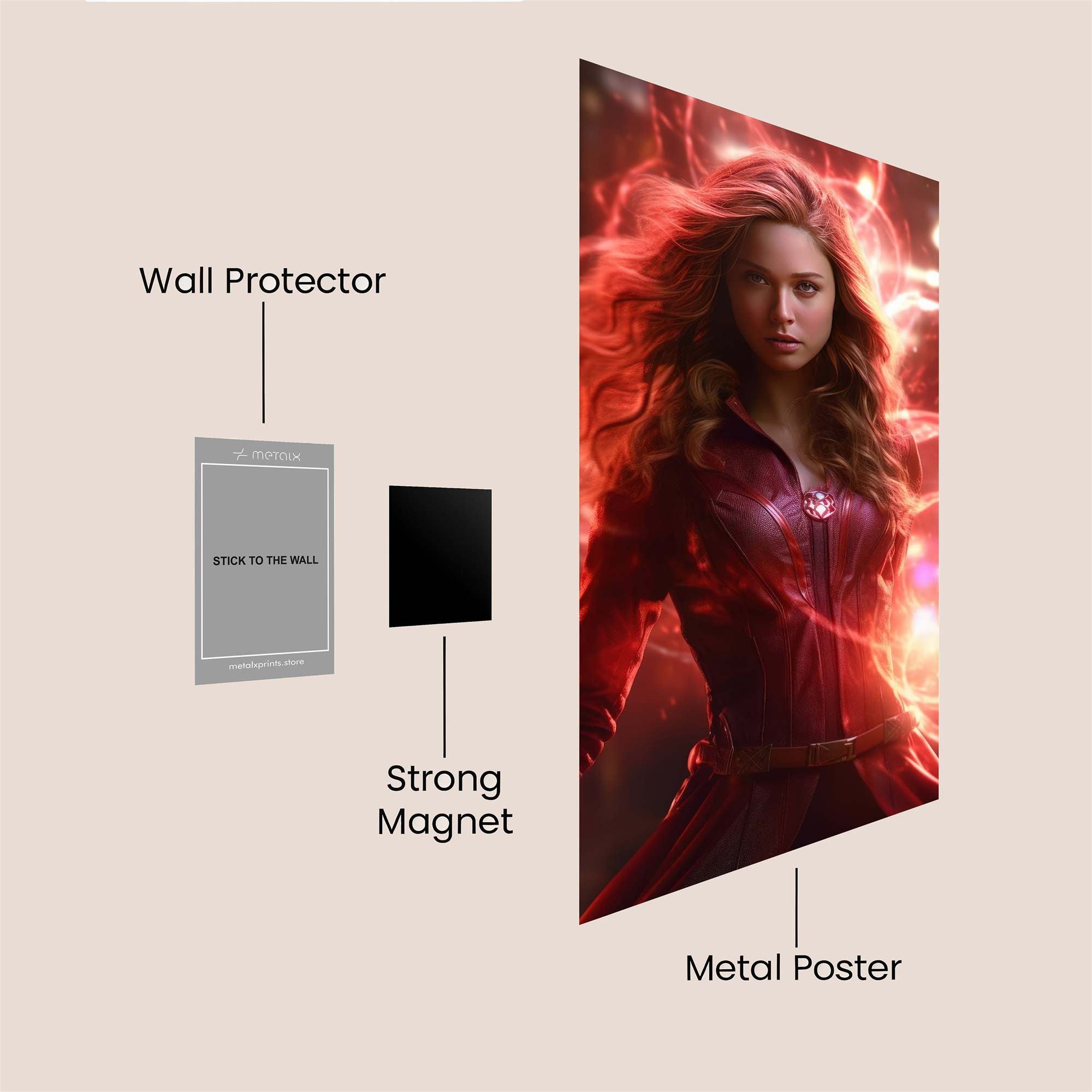 Scarlet Radiance Safe Wall Magnetic / M