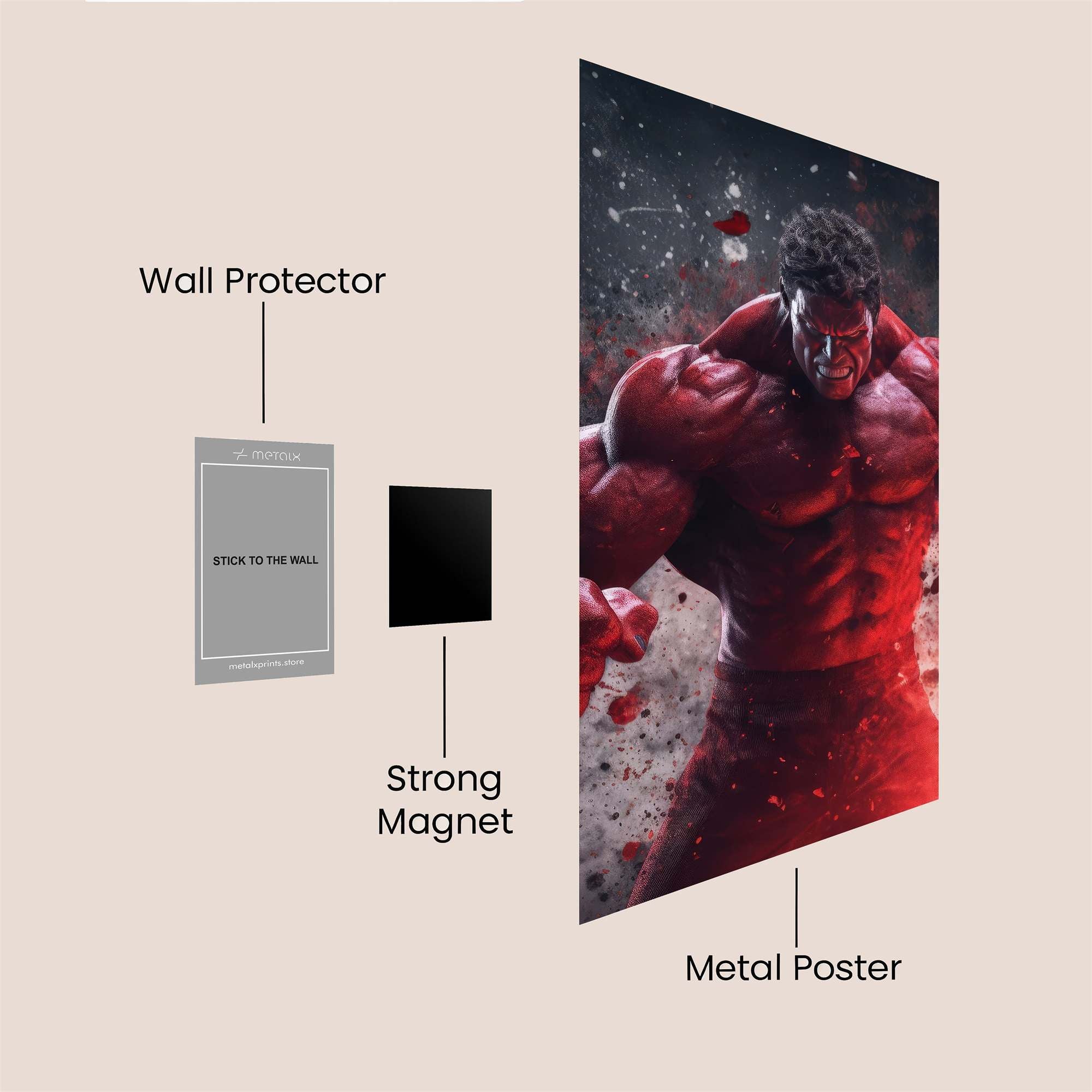 Hulk Rageful Safe Wall Magnetic / M