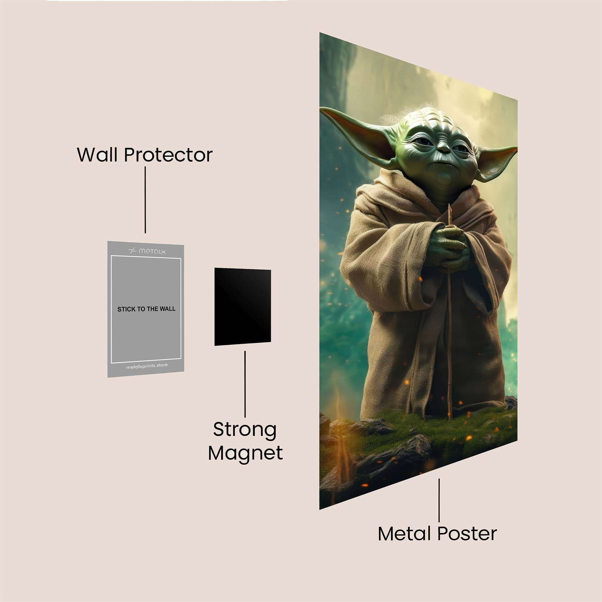 Yoda Serene Safe Wall Magnetic / M