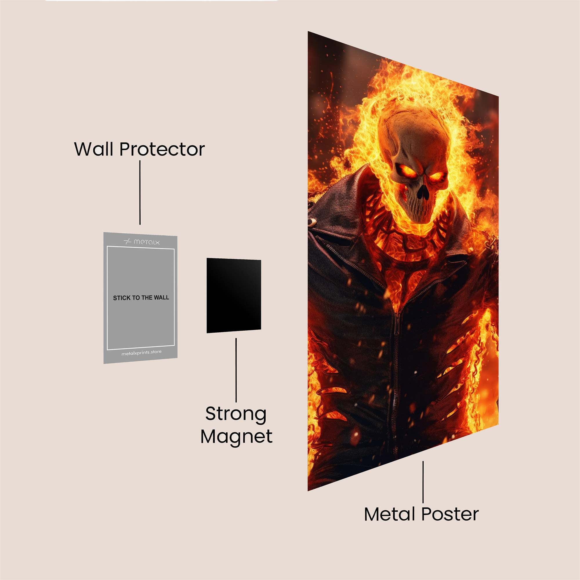 Ghost Rider - Inferno Safe Wall Magnetic / M