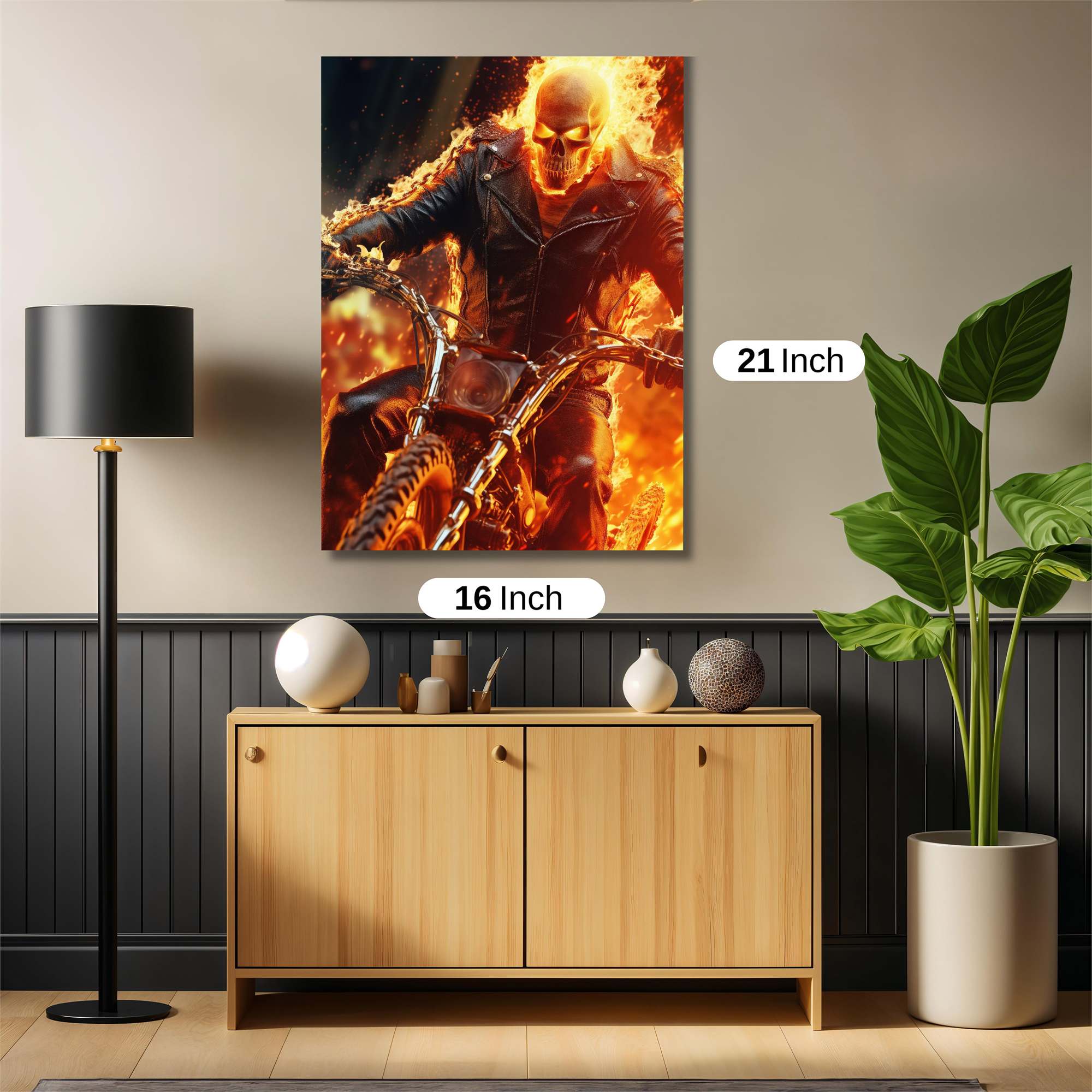 Ghost Rider - Fiery Safe Wall Magnetic / M