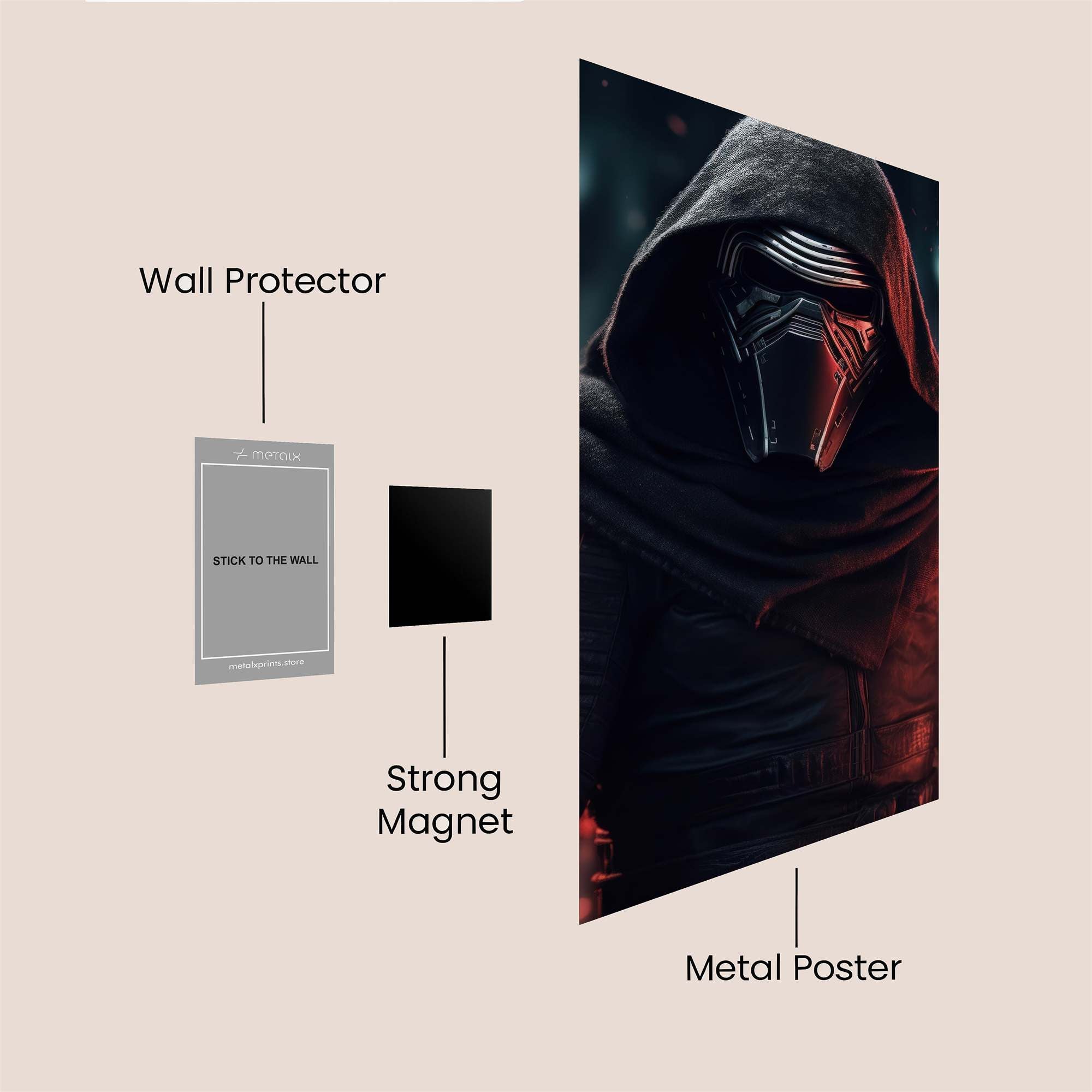 Kylo Brooding Safe Wall Magnetic / M