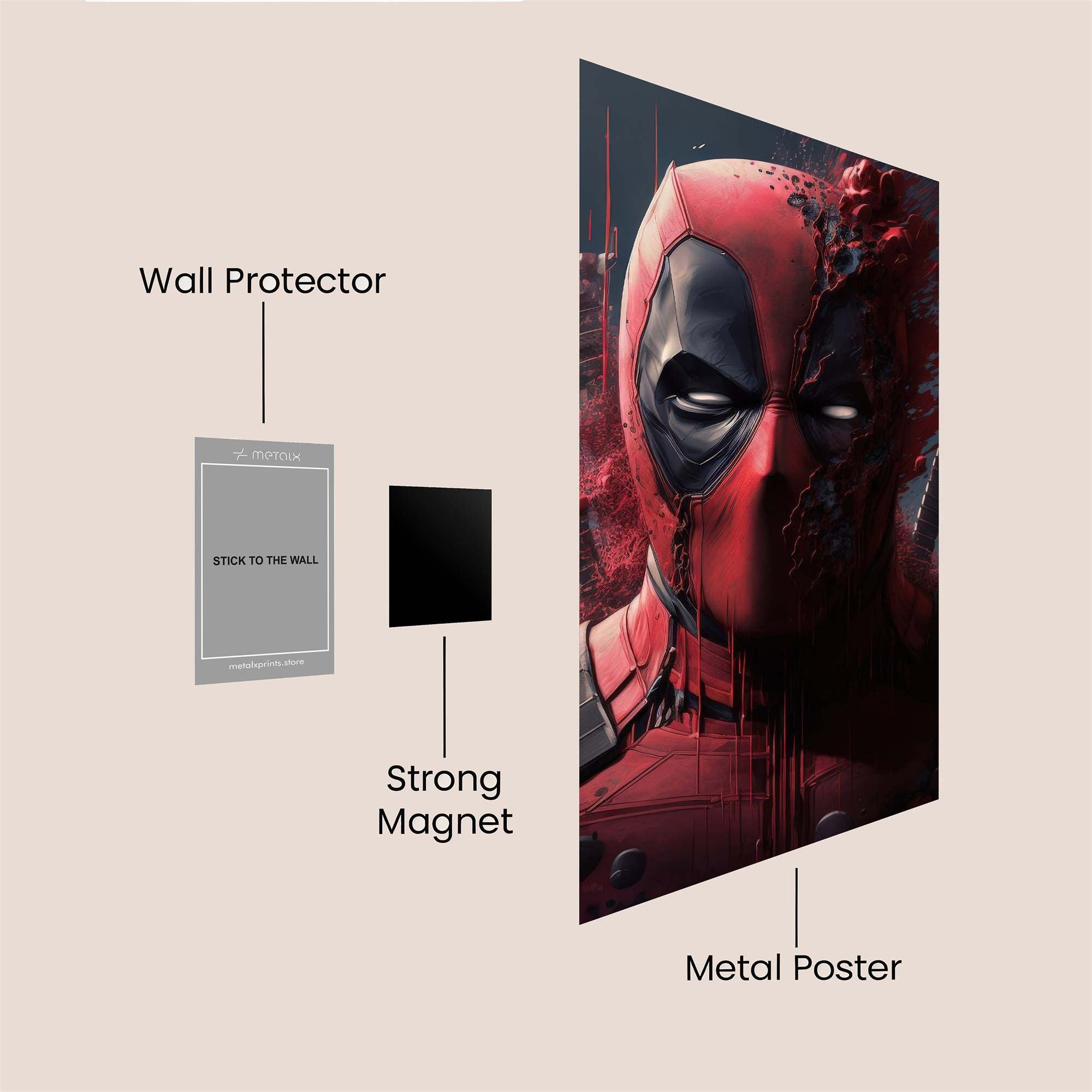 Deadpool Shattered Safe Wall Magnetic / M