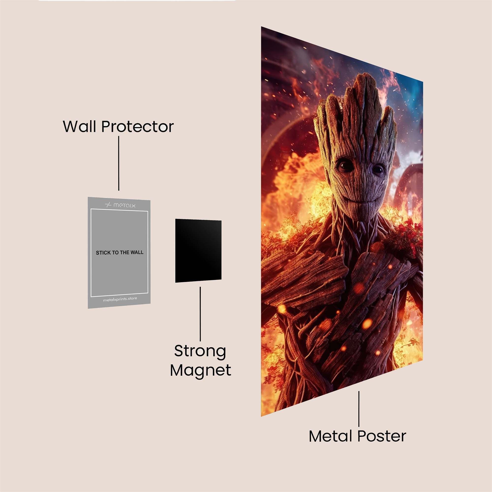 Groot Fiery Safe Wall Magnetic / M