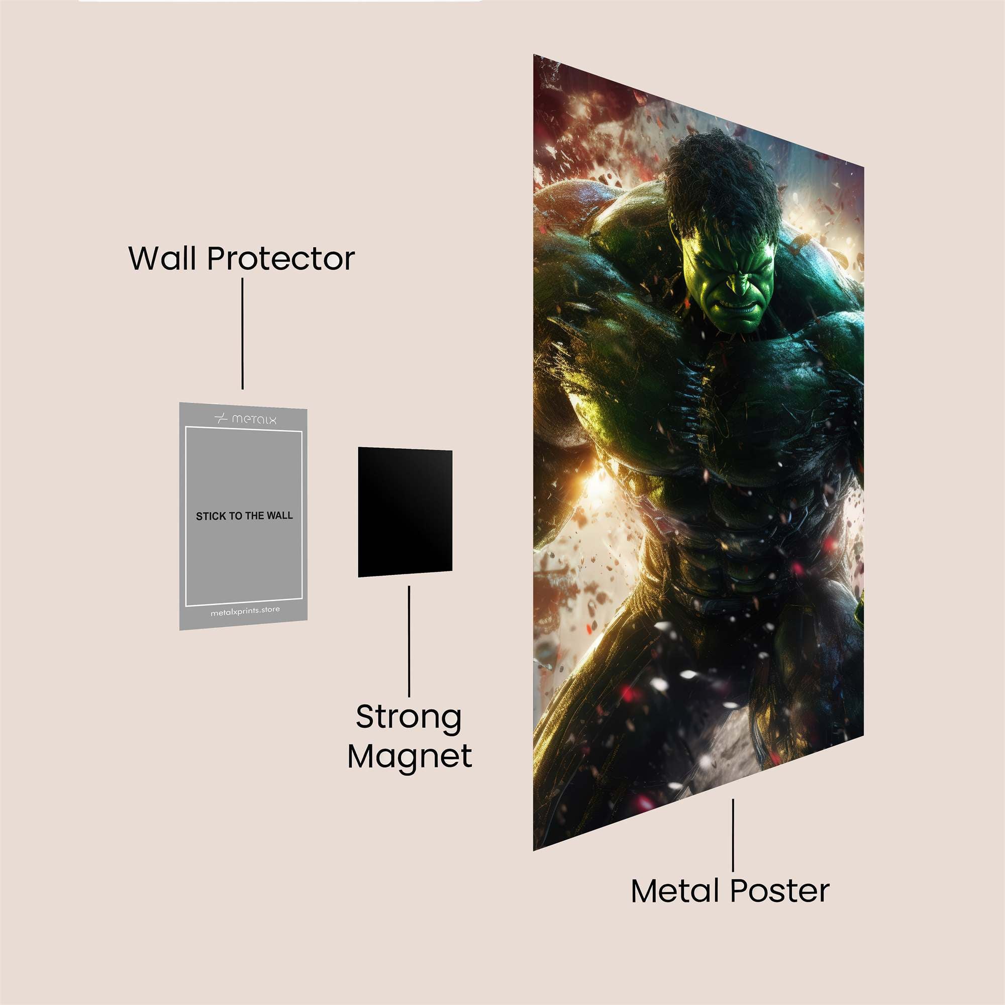 Hulk Rageful Safe Wall Magnetic / M