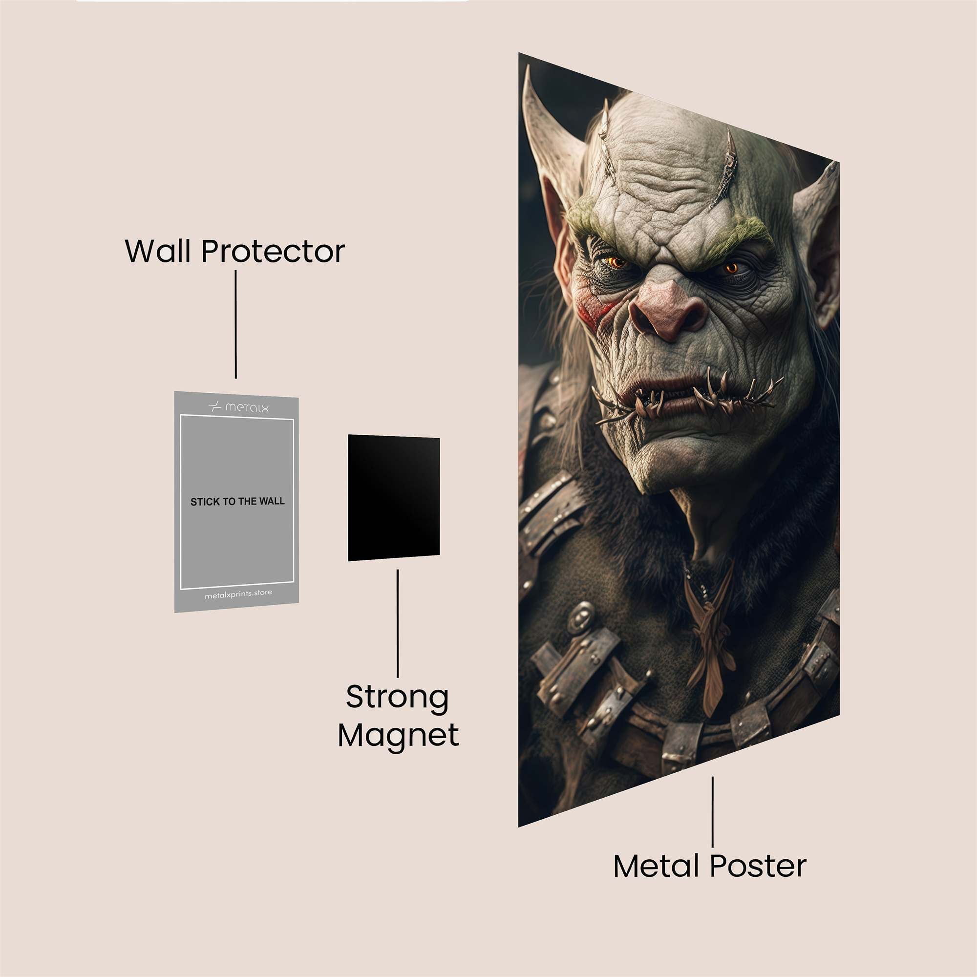 Orc Warlord Safe Wall Magnetic / M