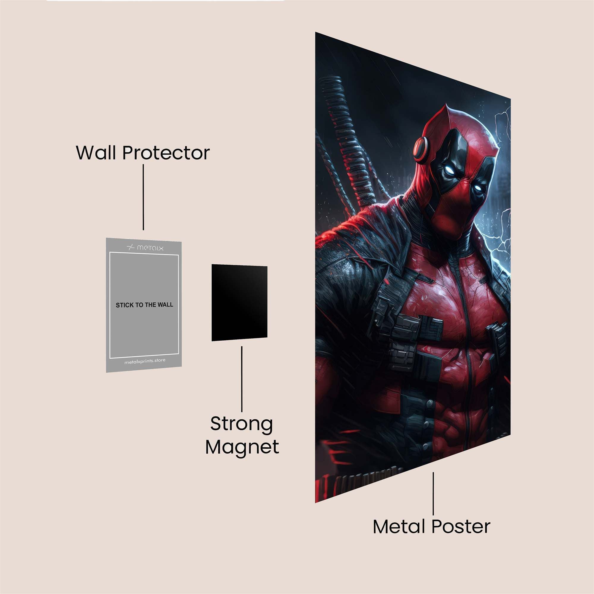 Deadpool Thunderous Safe Wall Magnetic / M