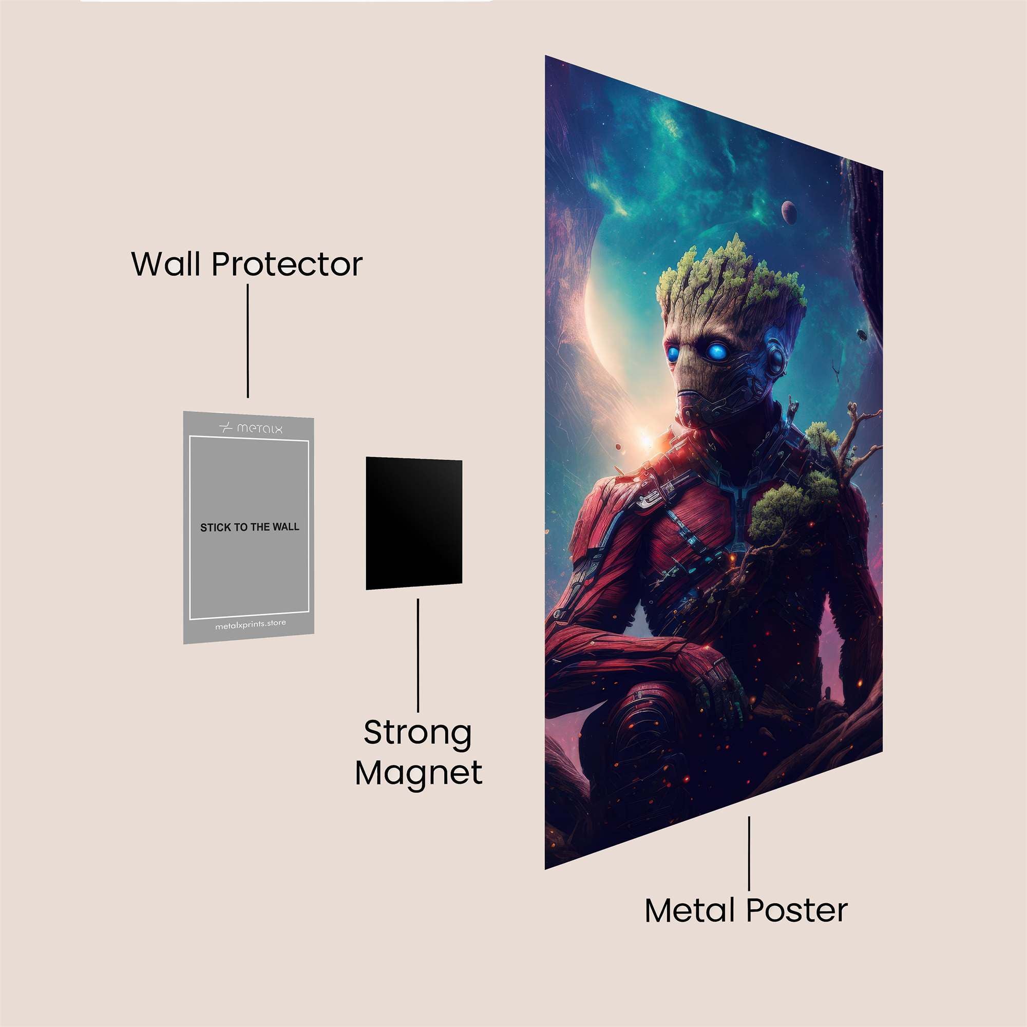 Groot Cosmic Safe Wall Magnetic / M