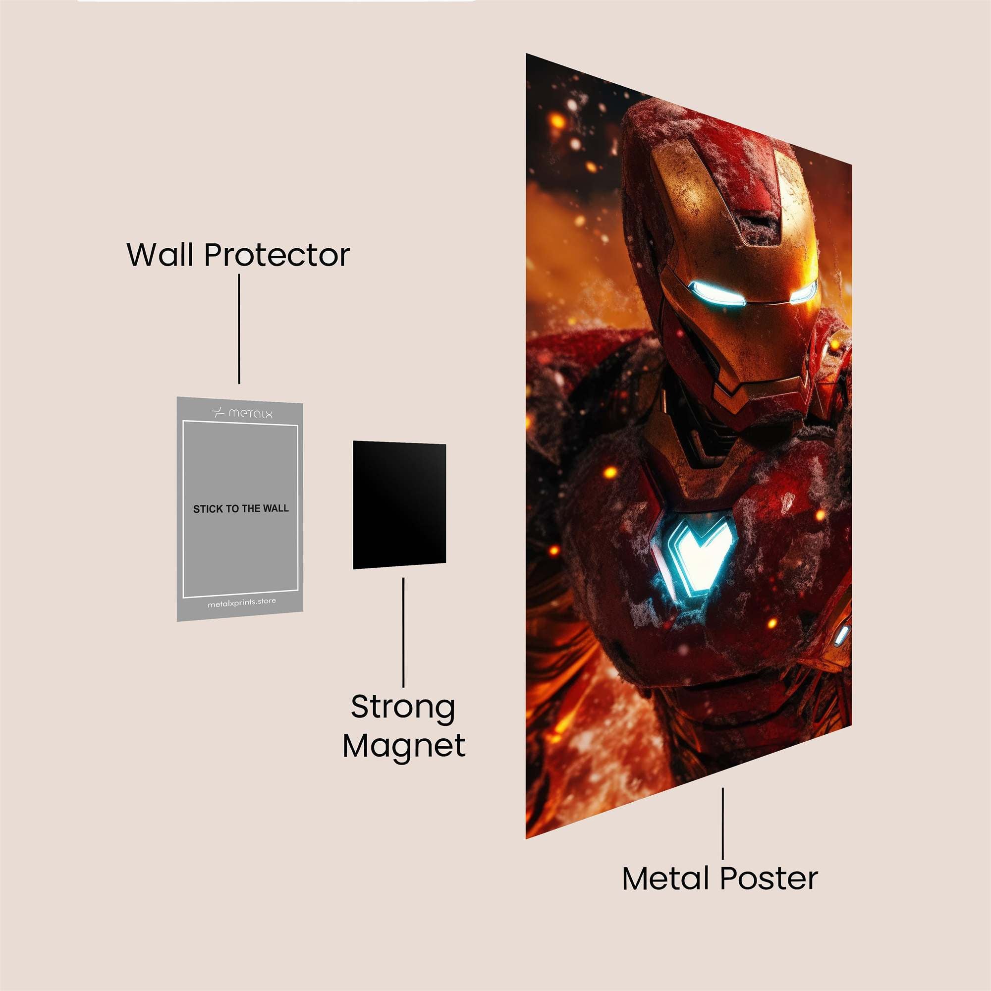 Iron Blaze Safe Wall Magnetic / M