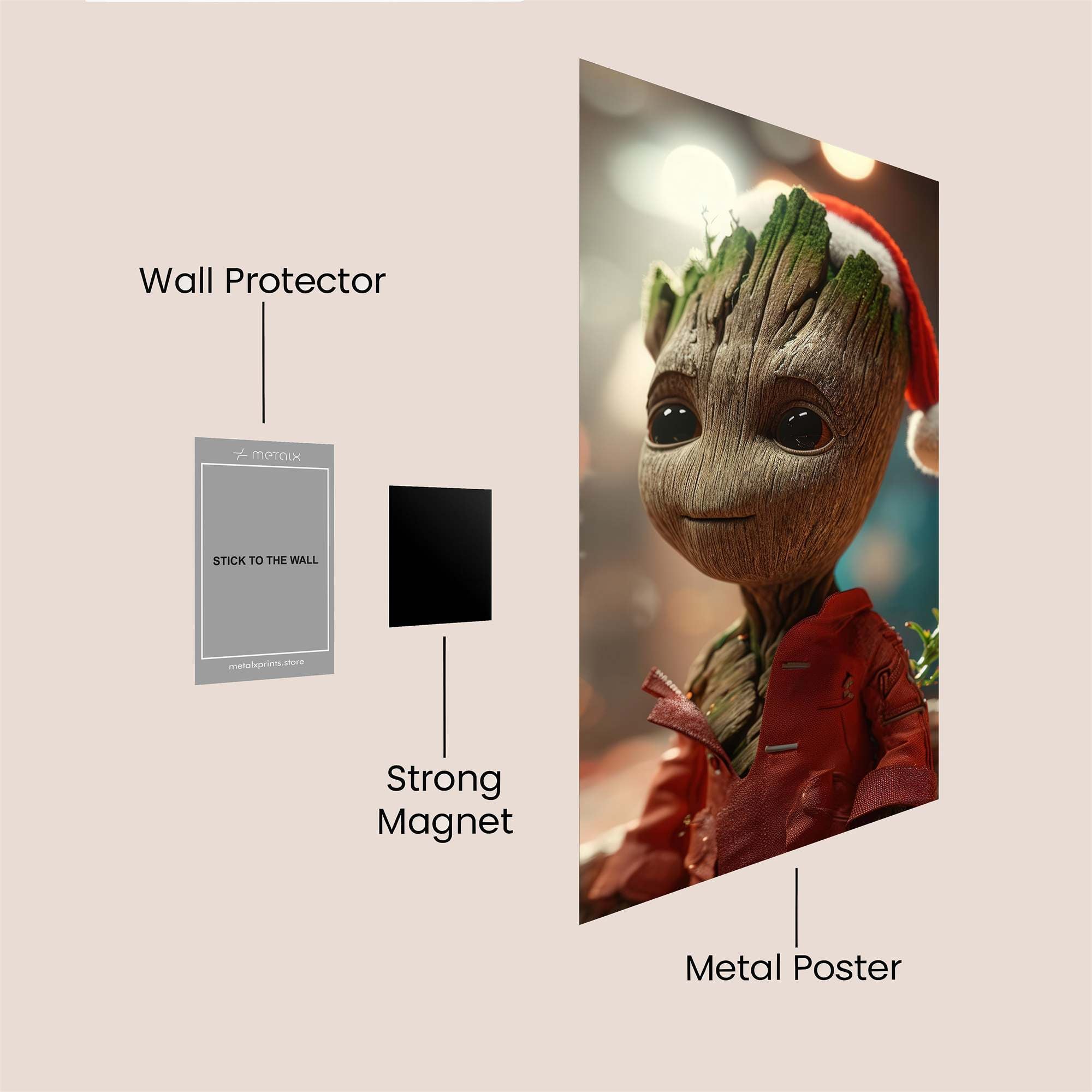 Groot Festive Safe Wall Magnetic / M