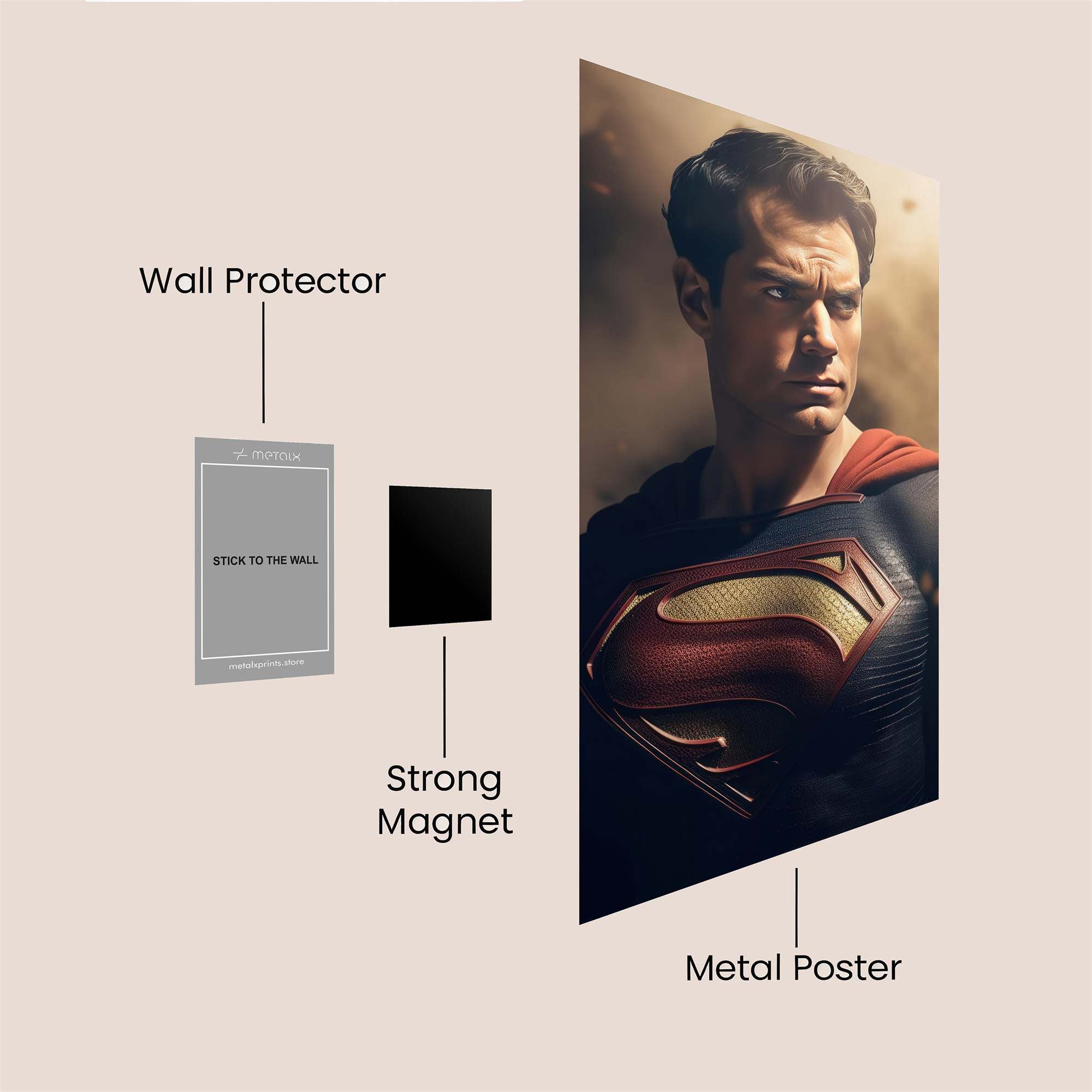 Superman Resolute Safe Wall Magnetic / M