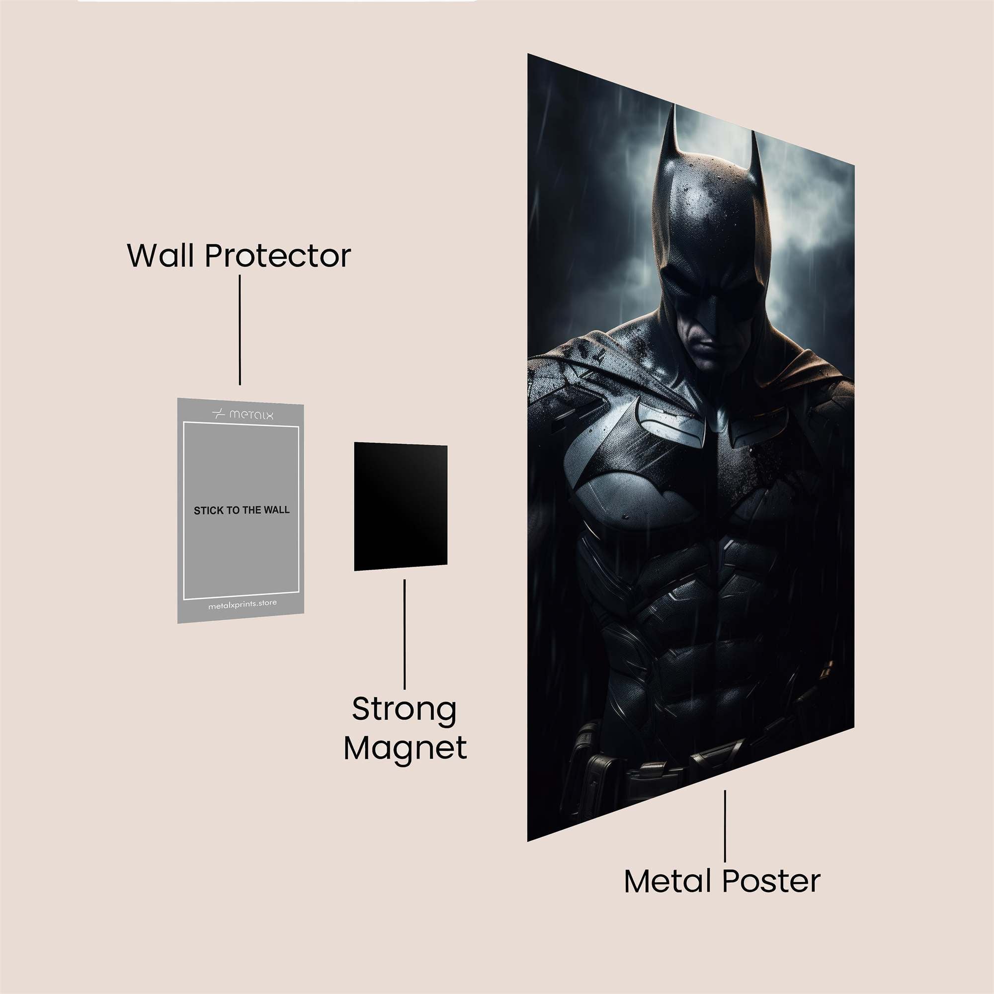 Batman Brooding Safe Wall Magnetic / M