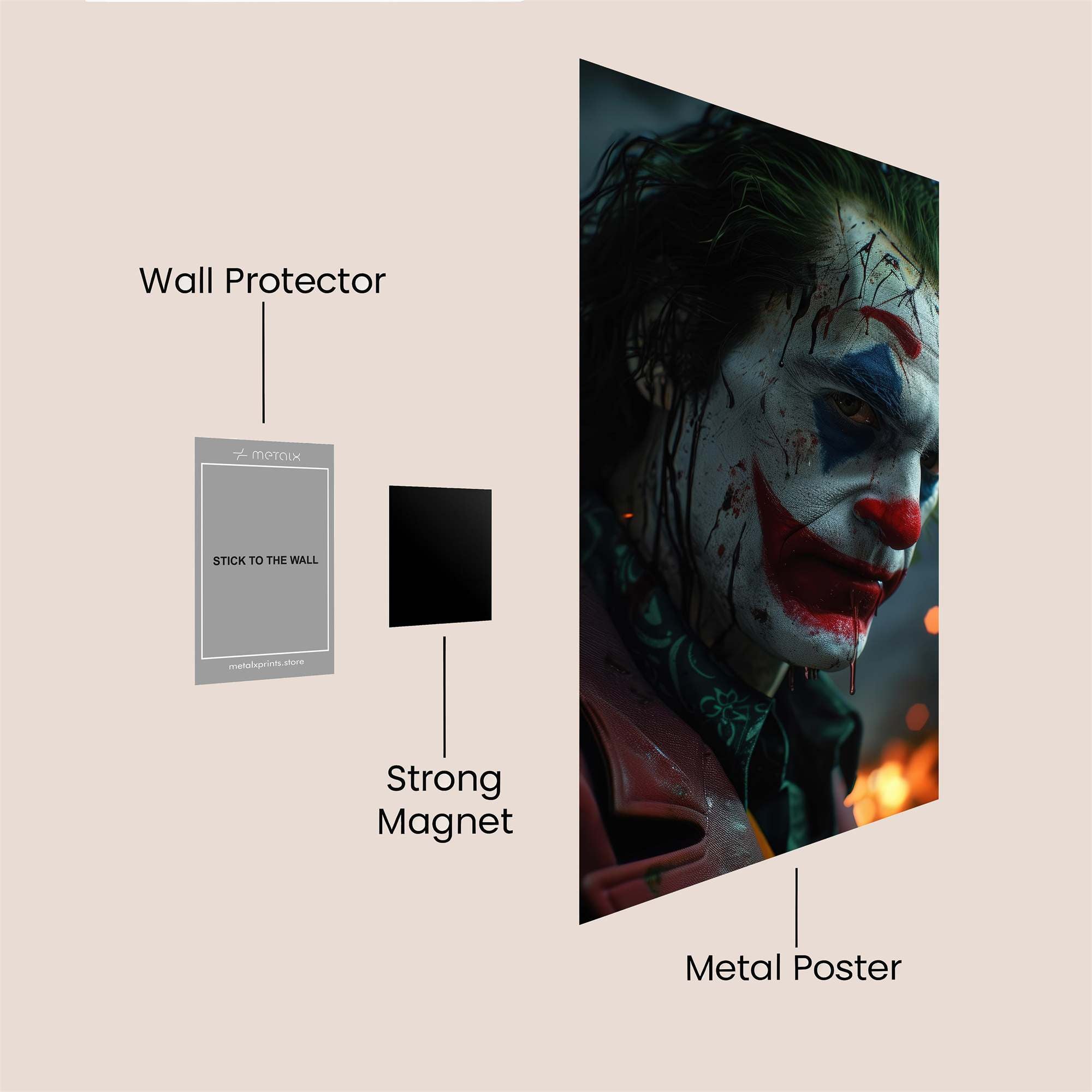 Joker Melancholy Safe Wall Magnetic / M