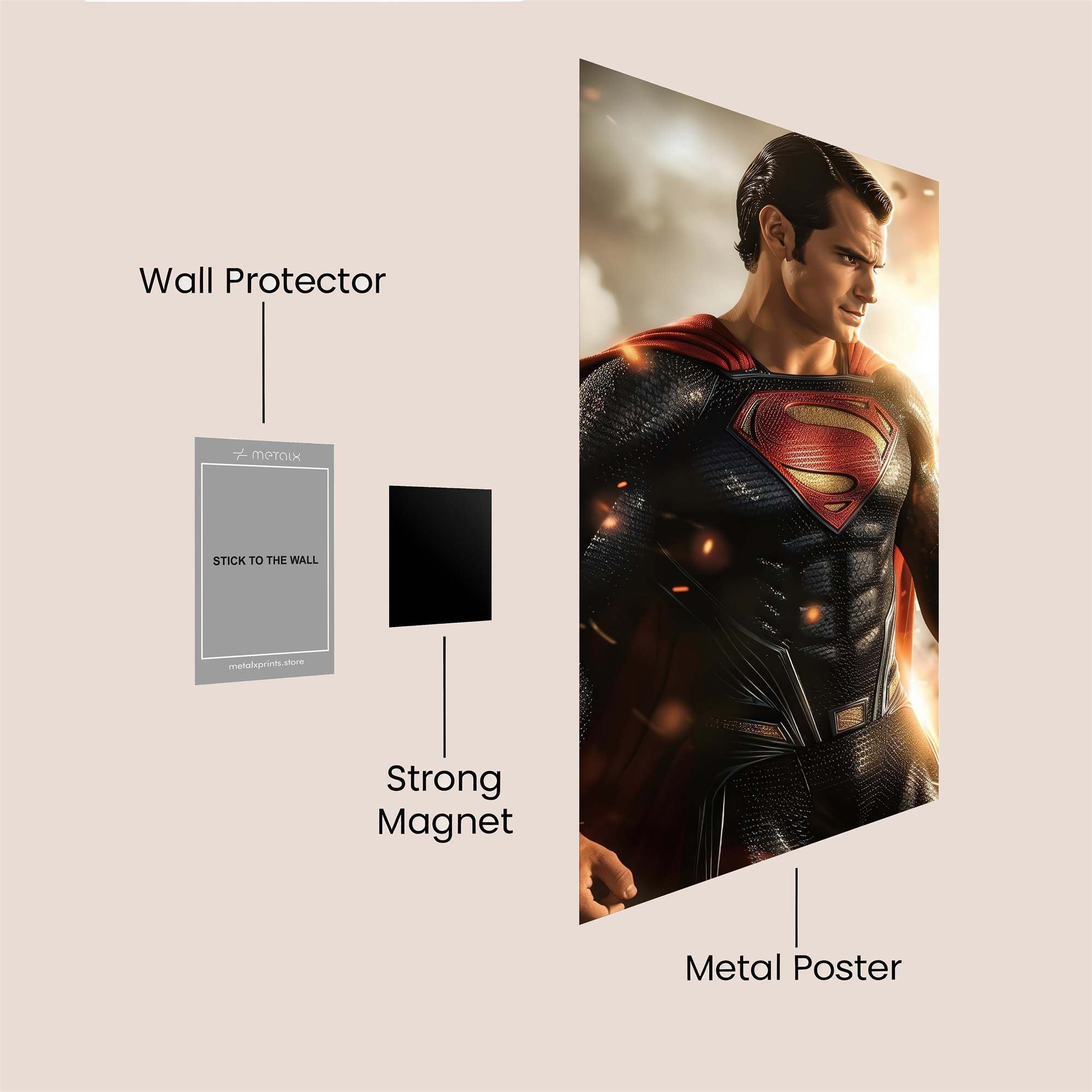 Superman Resolute Safe Wall Magnetic / M