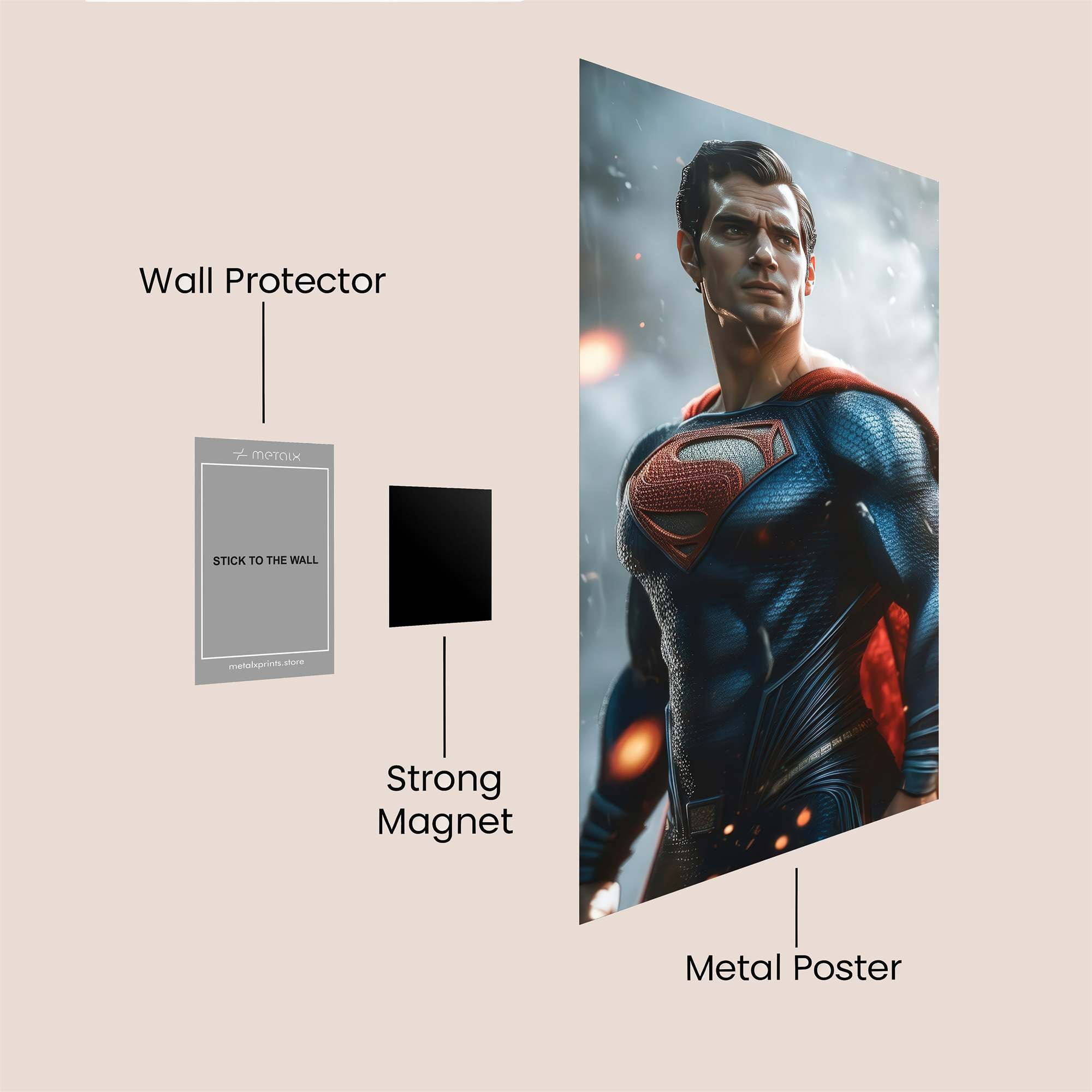 Superman Resolute Safe Wall Magnetic / M