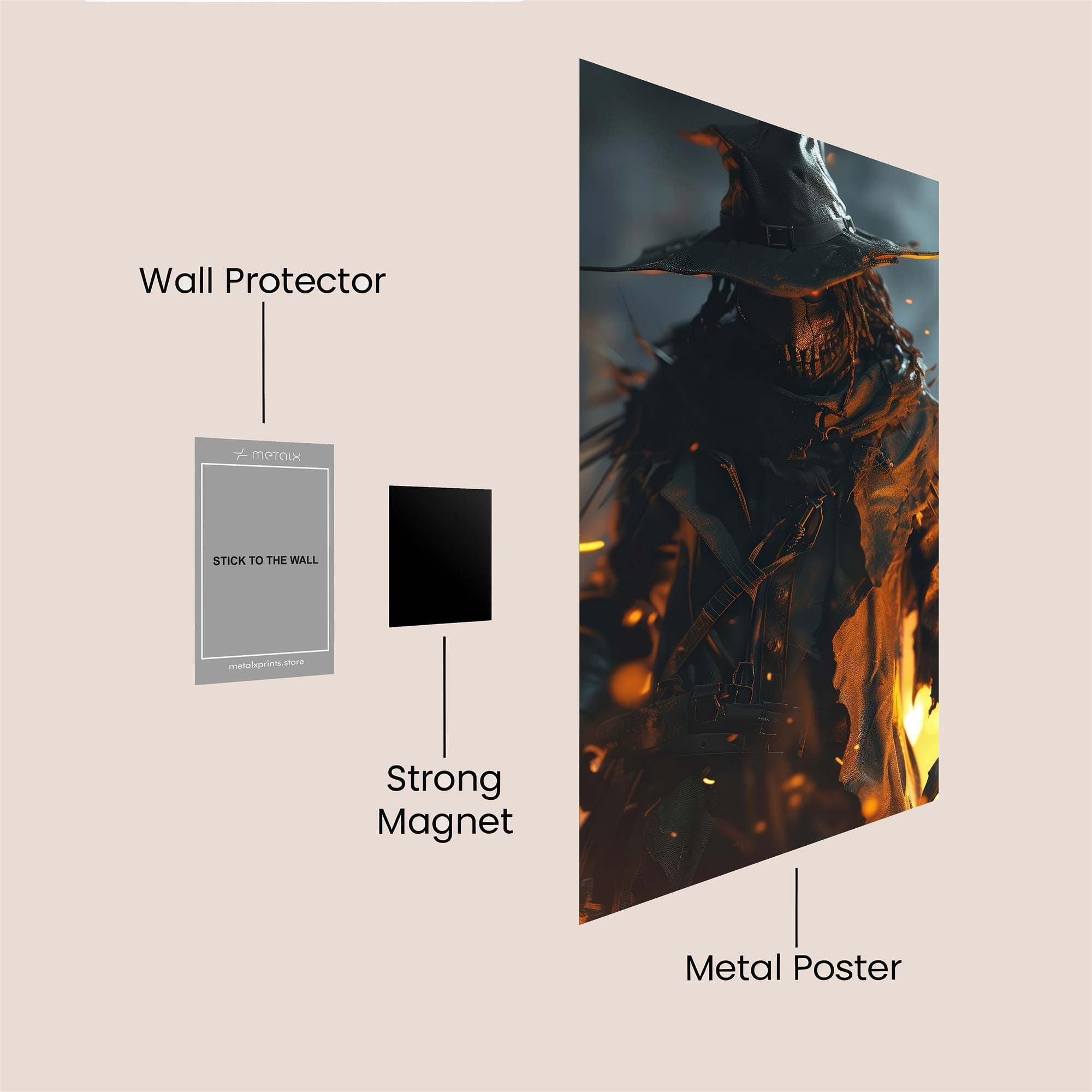 Scarecrow Inferno Safe Wall Magnetic / M