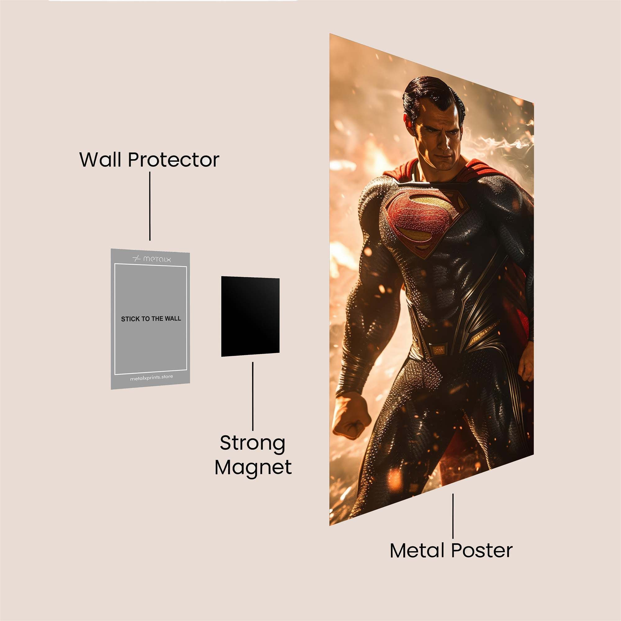 Superman Resolute Safe Wall Magnetic / M