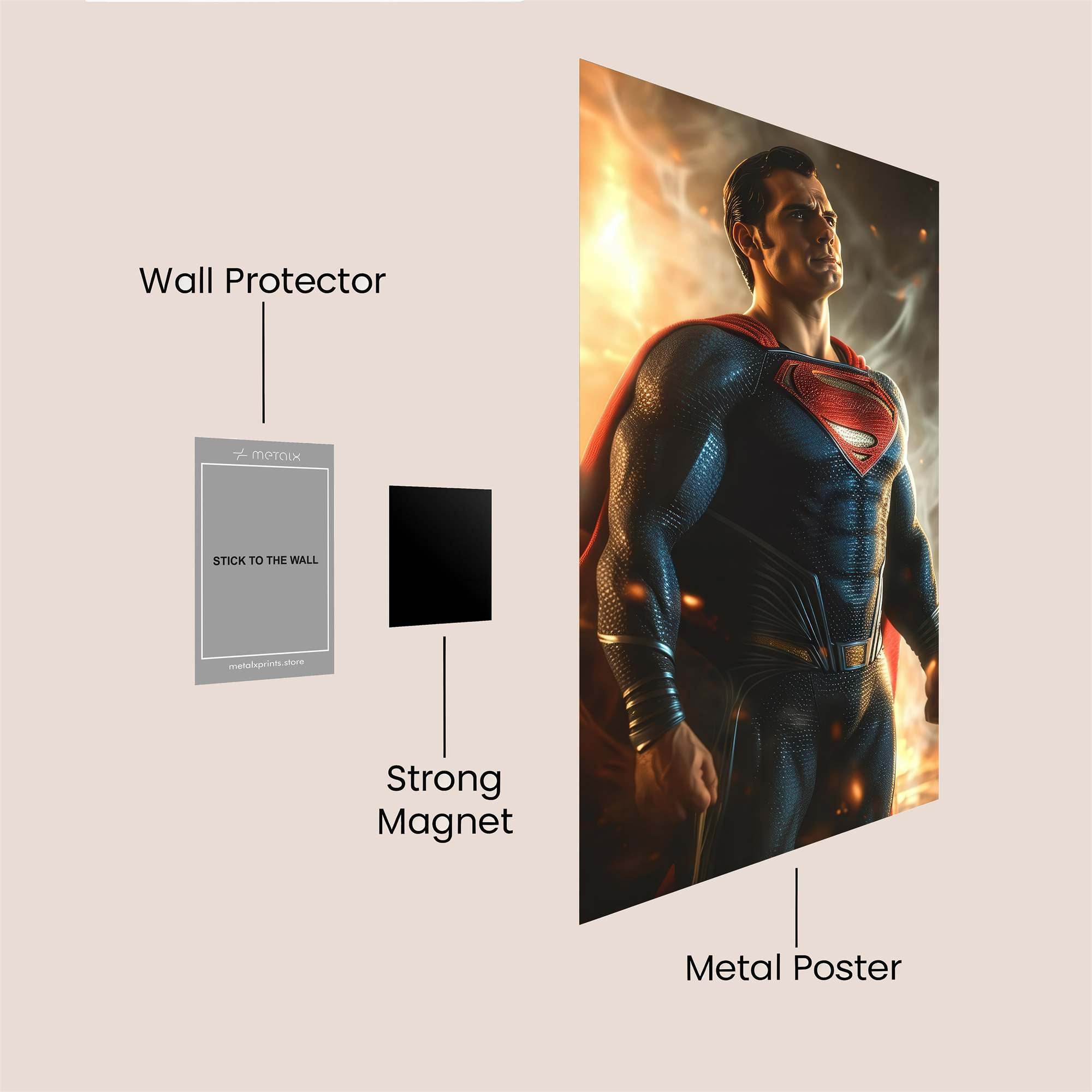 Superman Resolute Safe Wall Magnetic / M