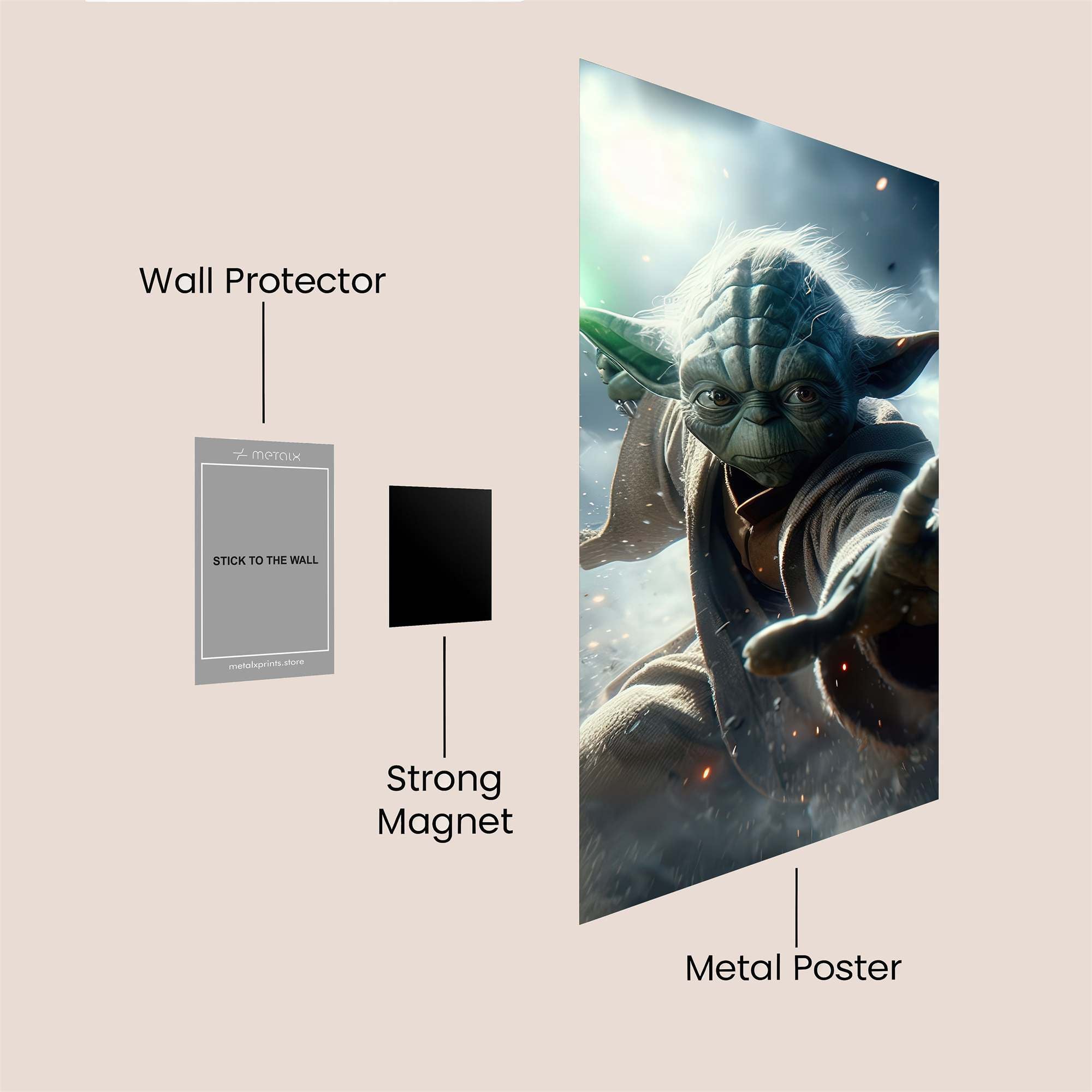 Yoda Unleashed Safe Wall Magnetic / M