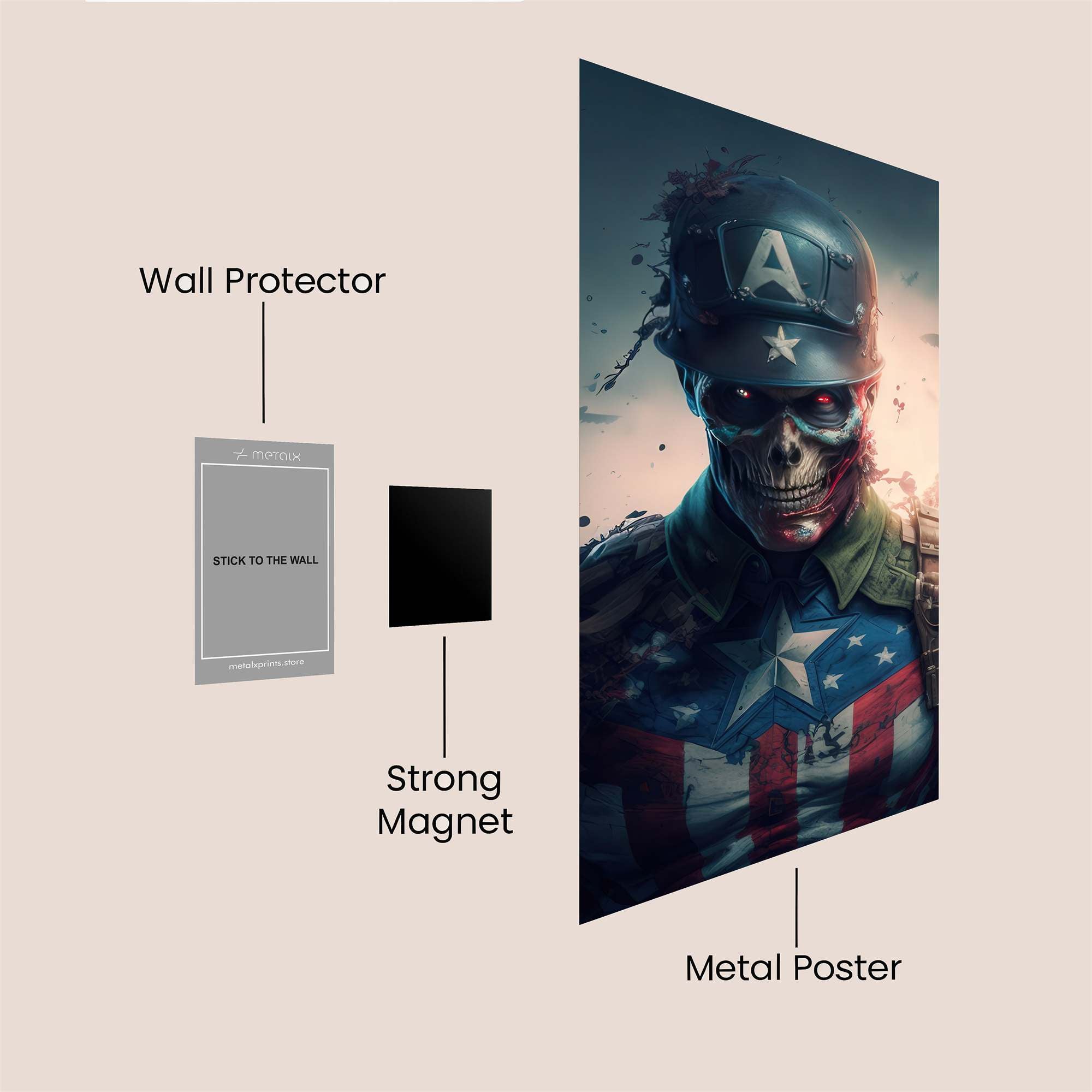 Captain Apocalypse Safe Wall Magnetic / M