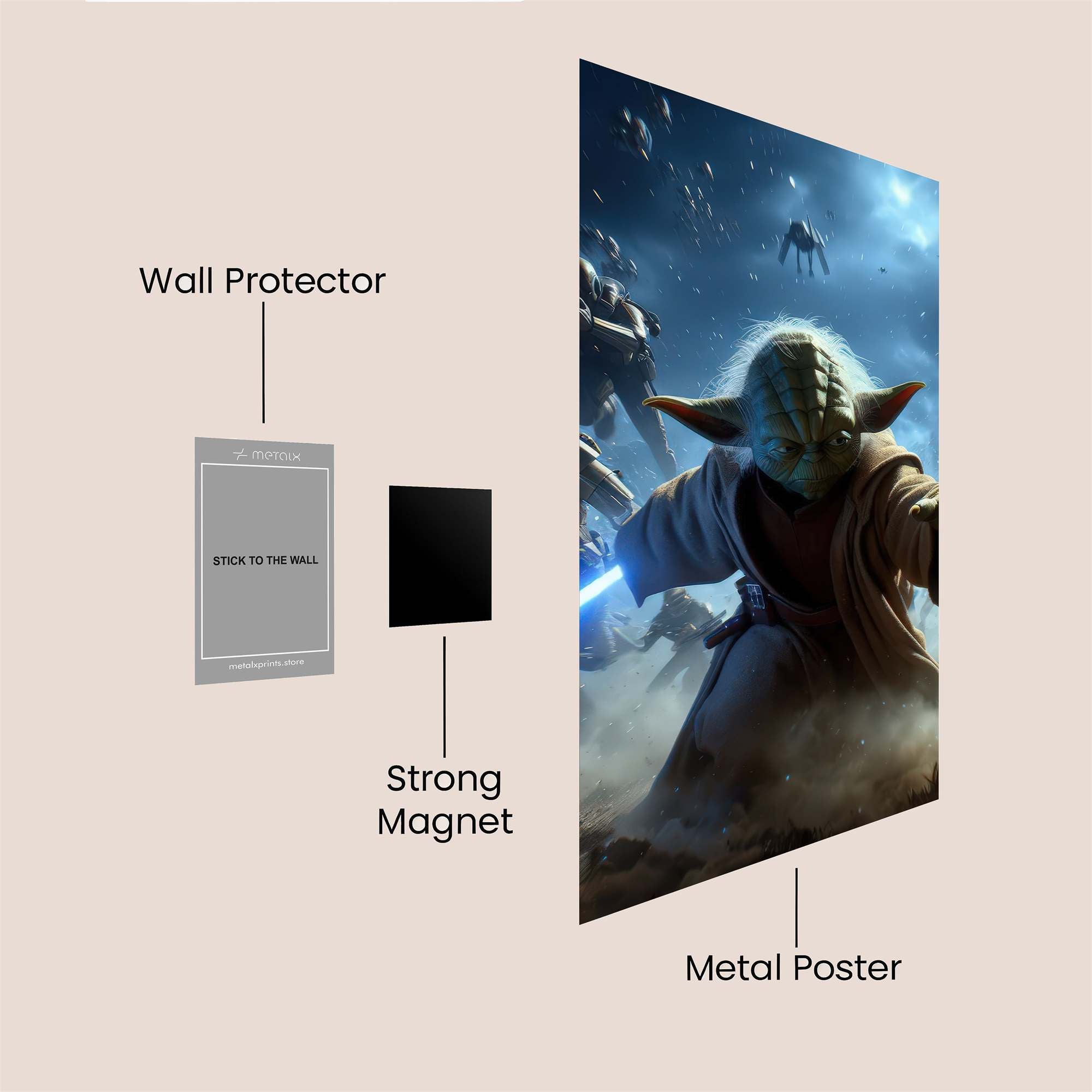 Yoda Defiant Safe Wall Magnetic / M