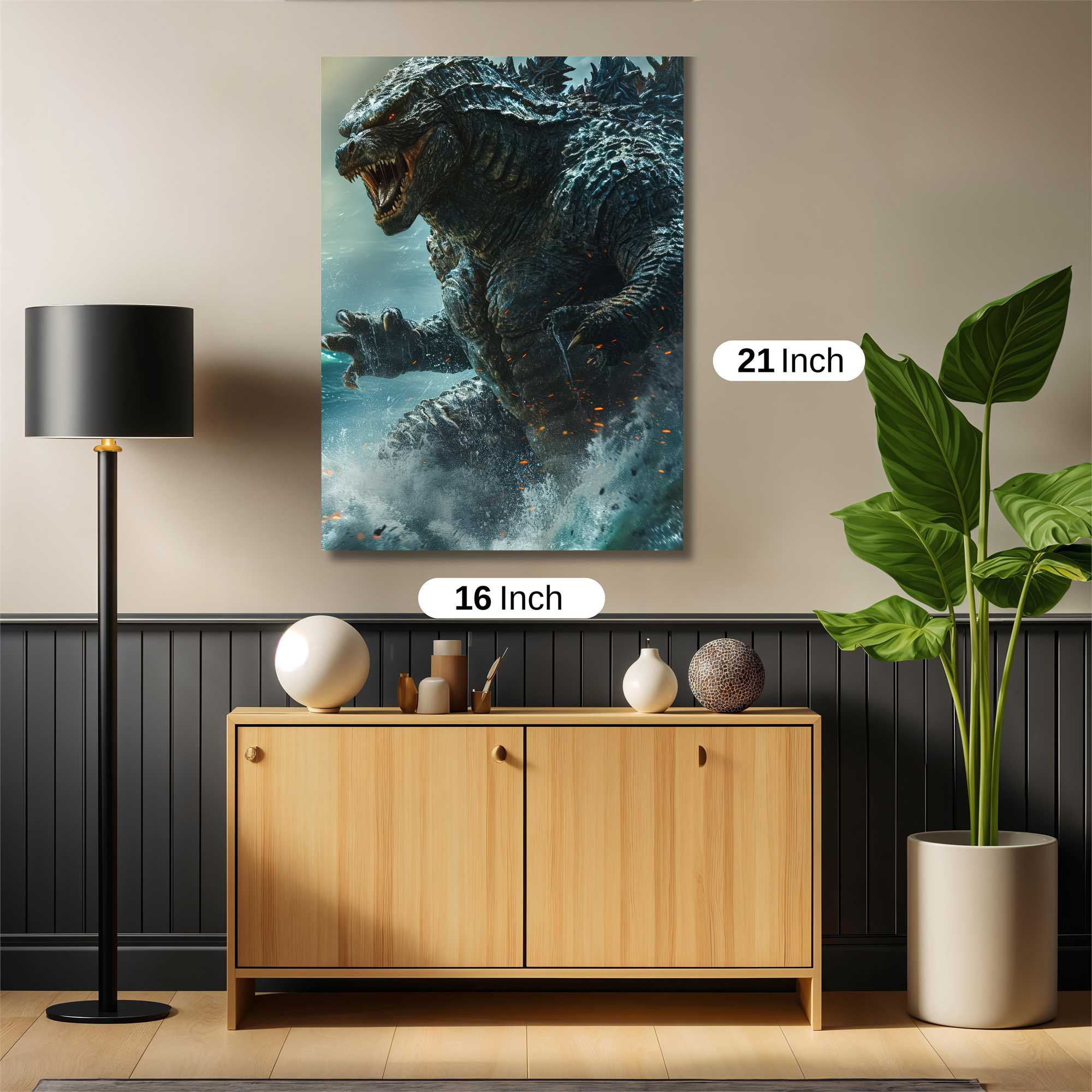 Godzilla Rampant Safe Wall Magnetic / M