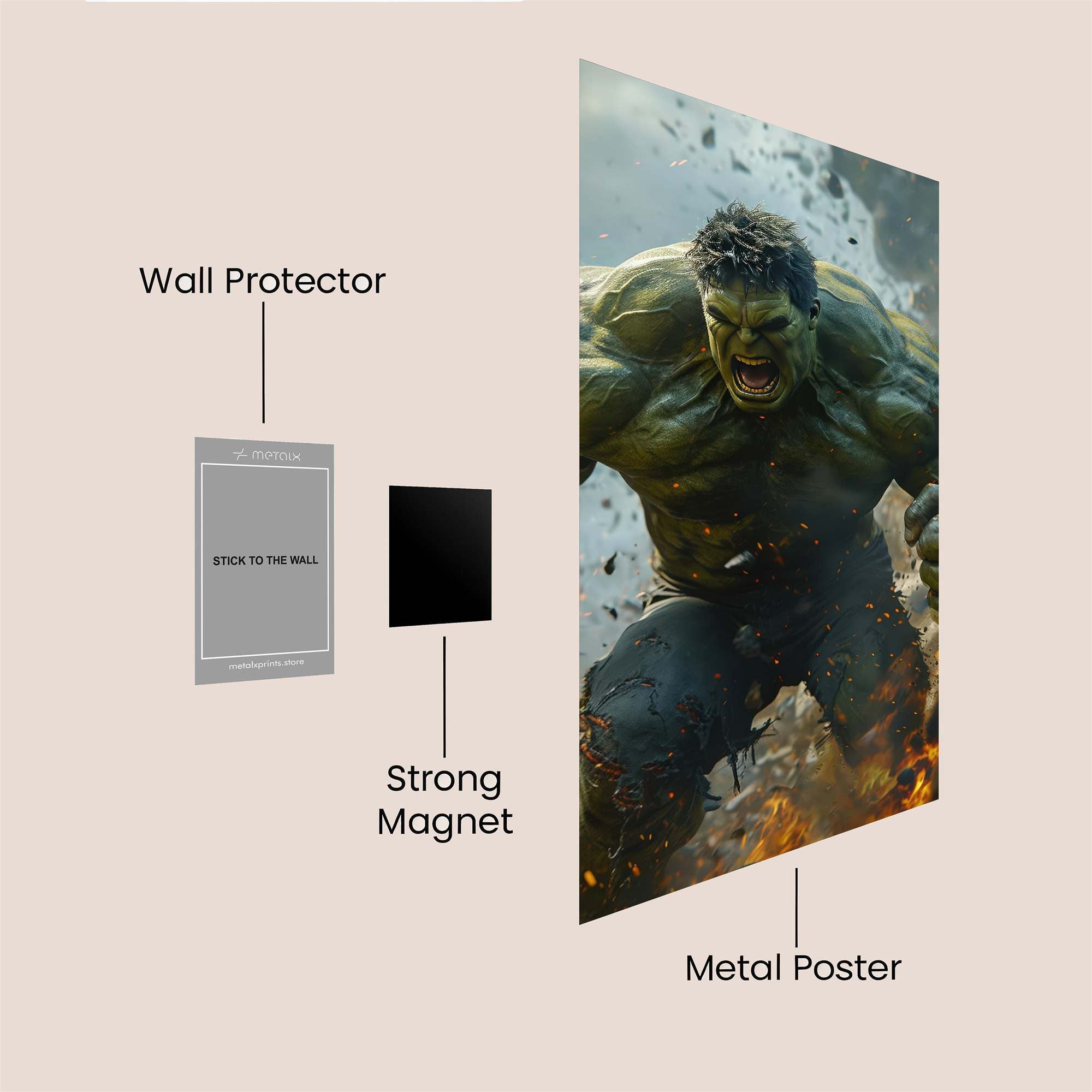 Hulk Rampage Safe Wall Magnetic / M