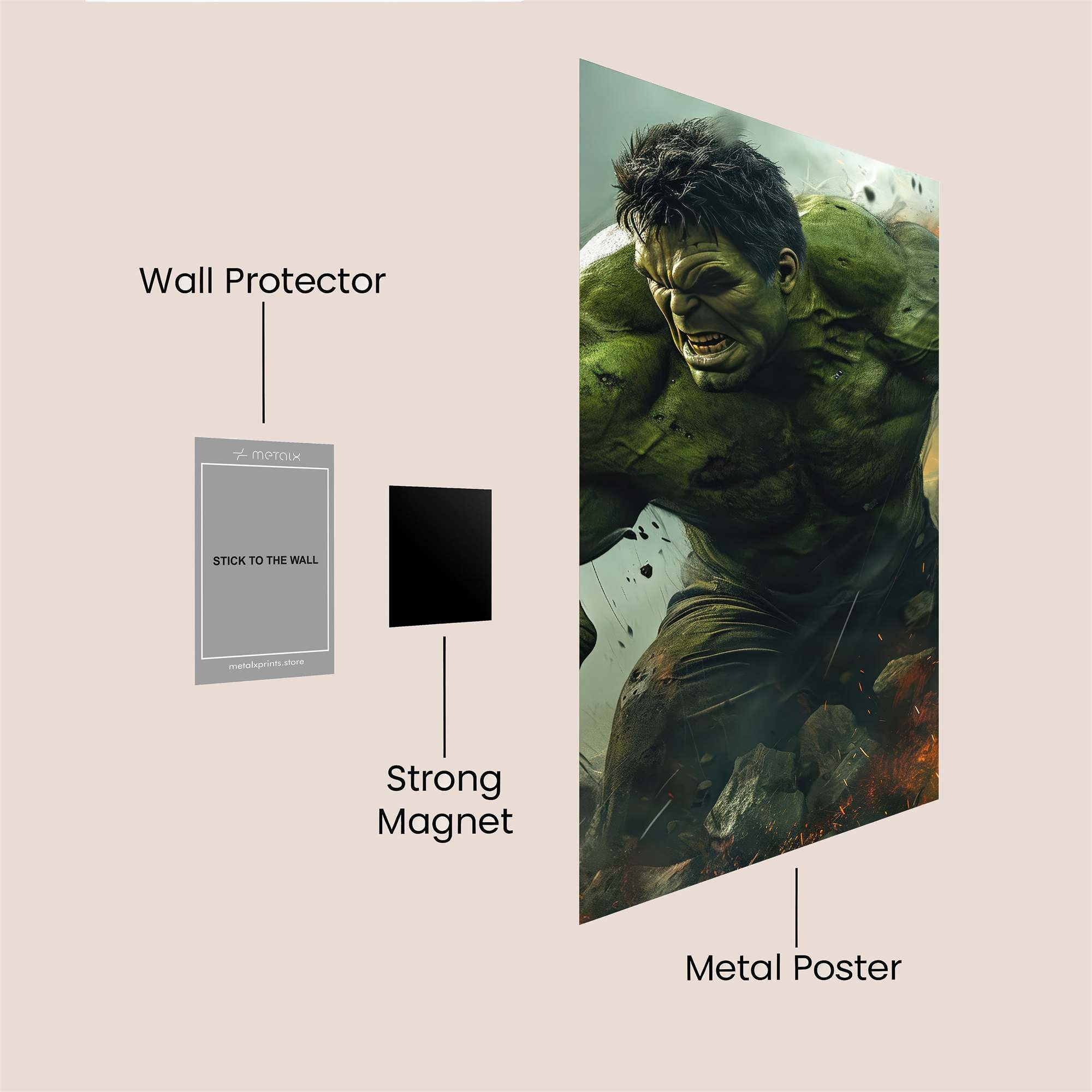 Hulk Rampage Safe Wall Magnetic / M