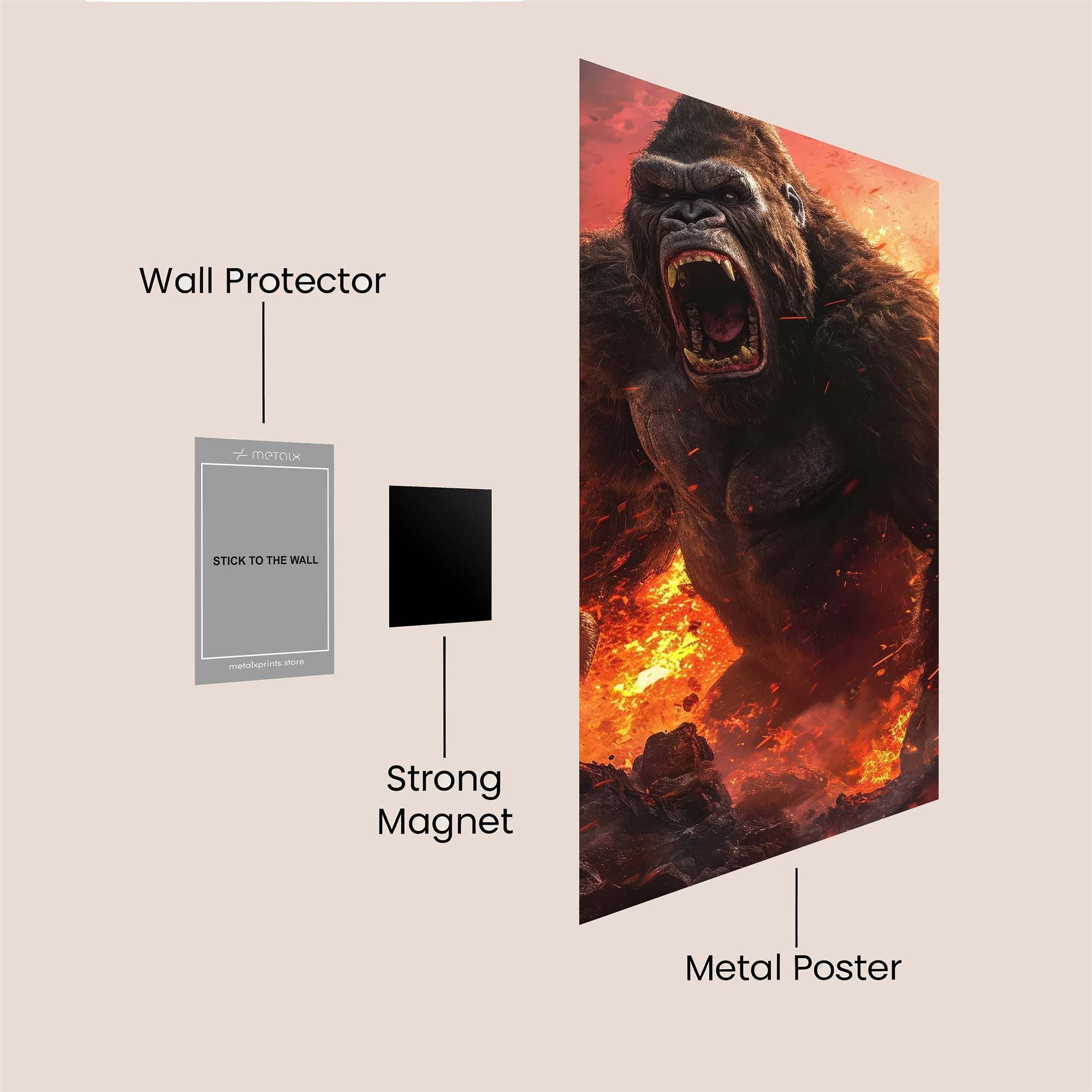 King Fury Safe Wall Magnetic / M