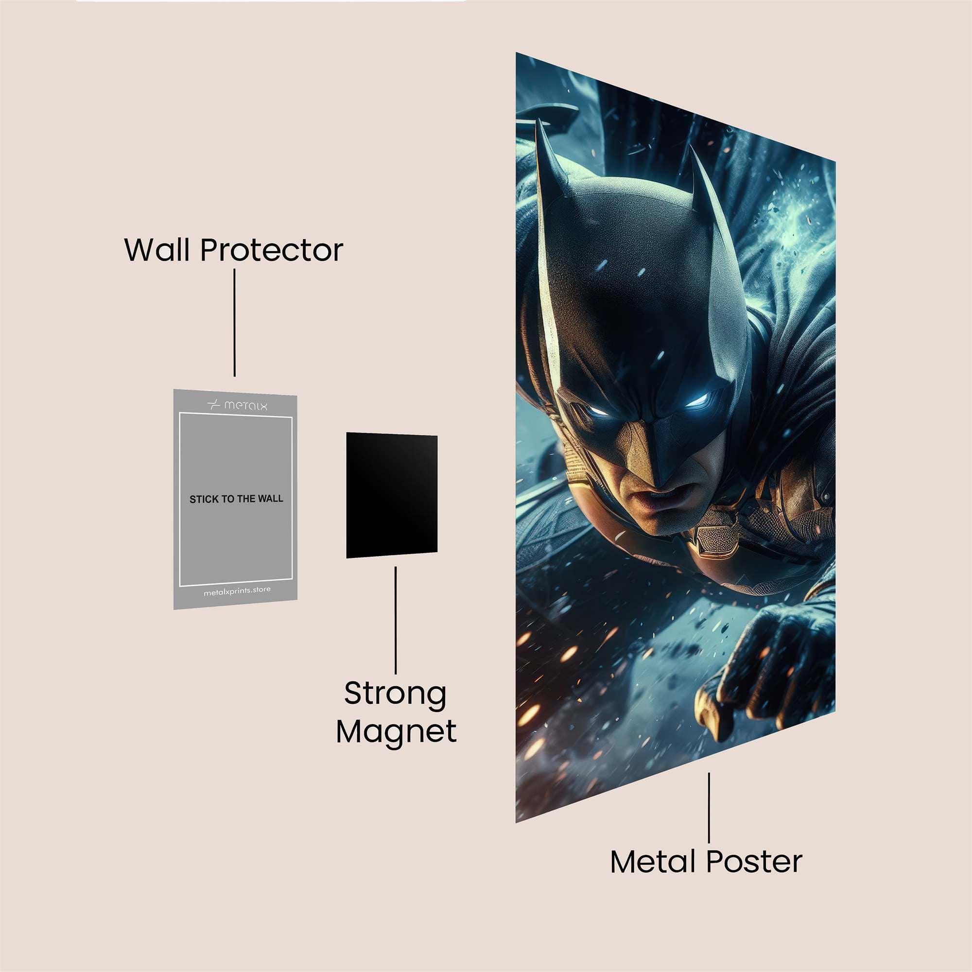 Batman Defiant Safe Wall Magnetic / M