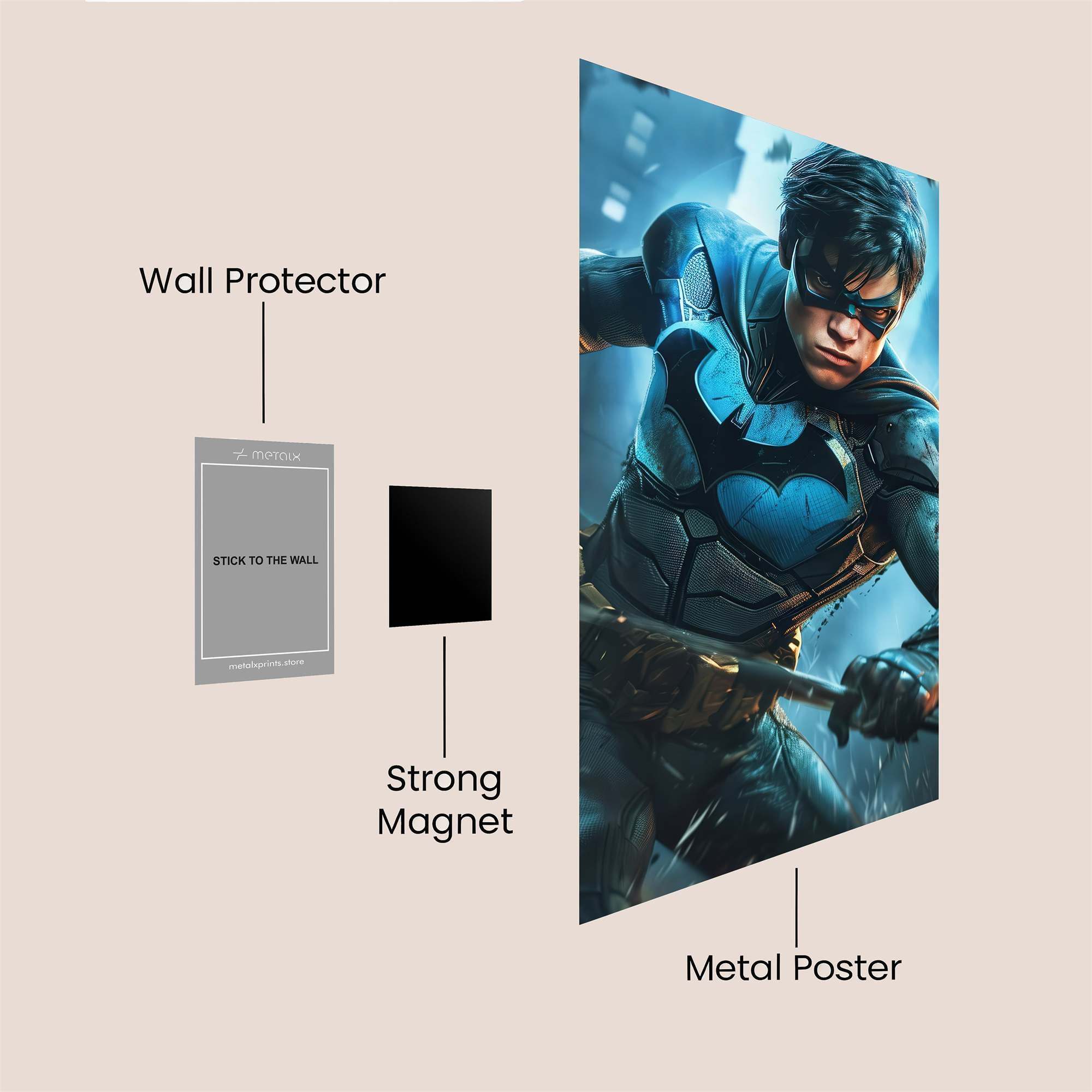 Nightwing Dynamic Safe Wall Magnetic / M