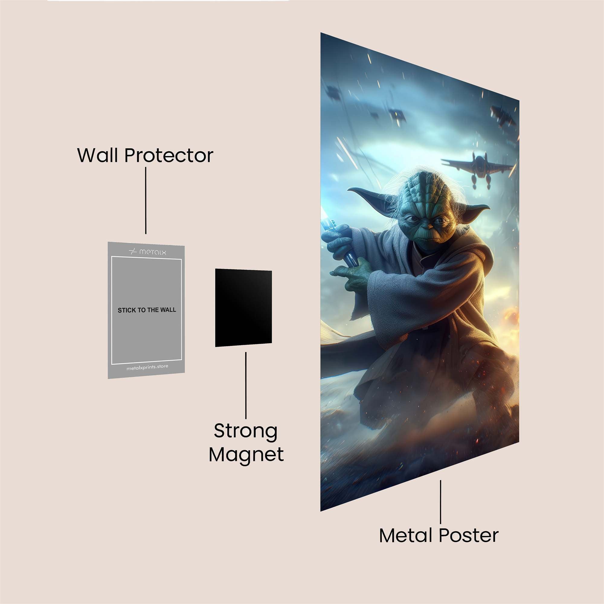 Yoda Unleashed Safe Wall Magnetic / M