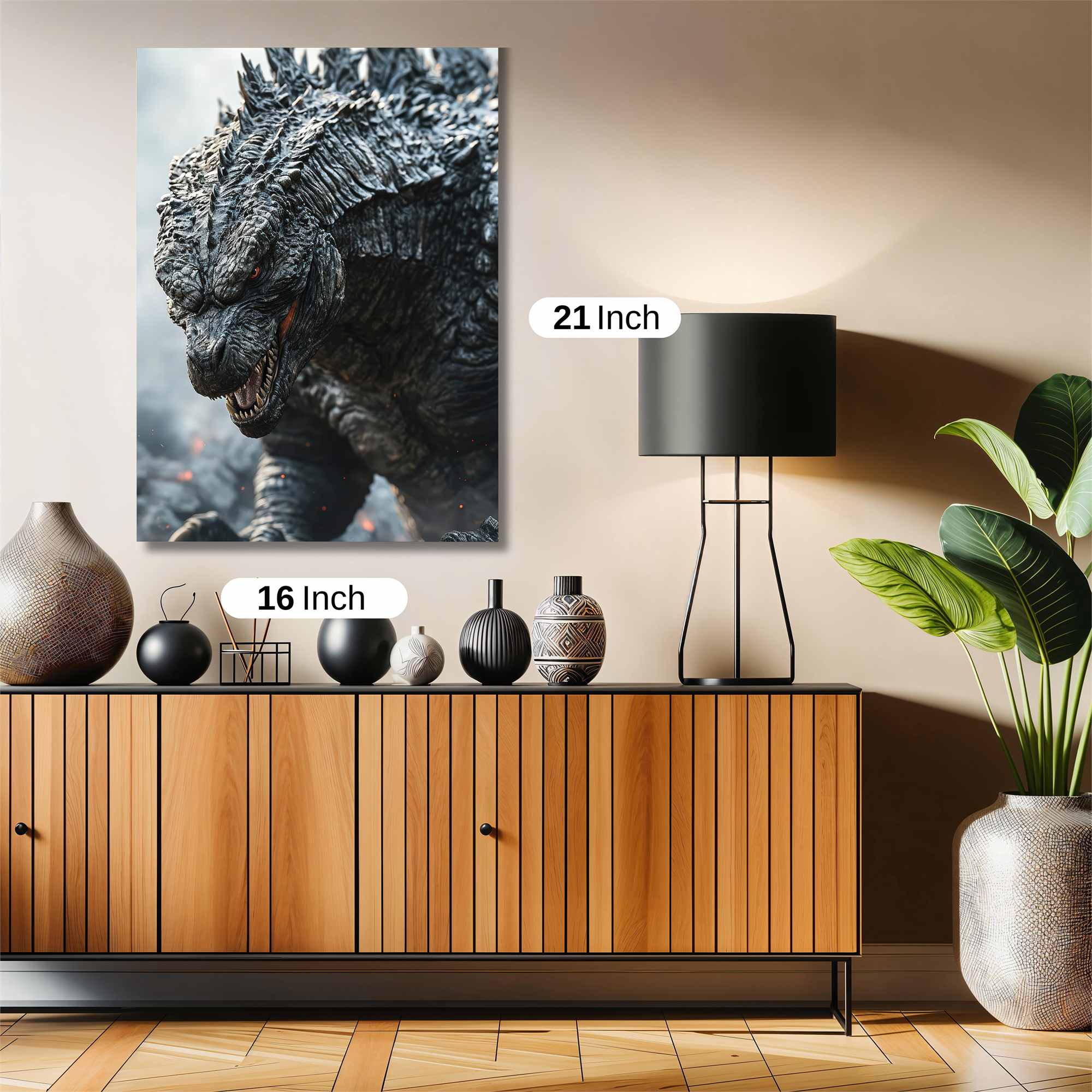 Godzilla Rampant Safe Wall Magnetic / M