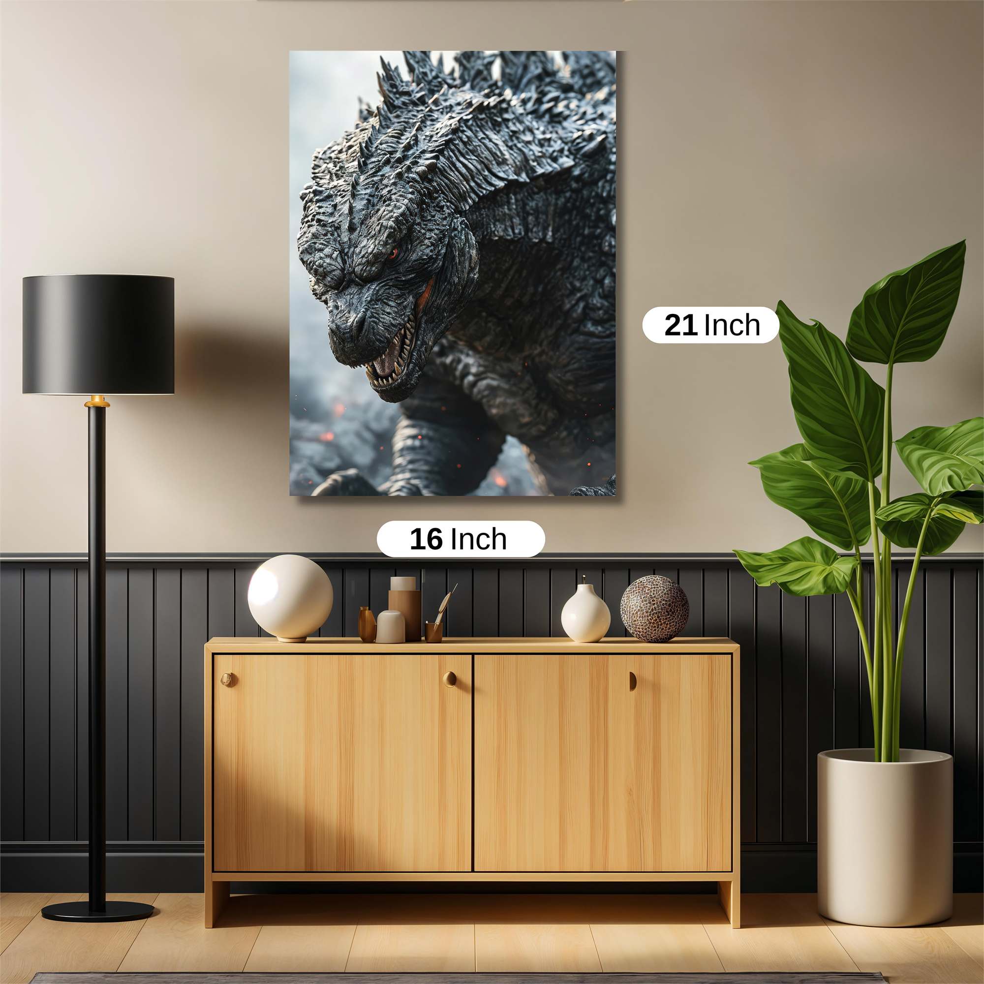 Godzilla Rampant Safe Wall Magnetic / M