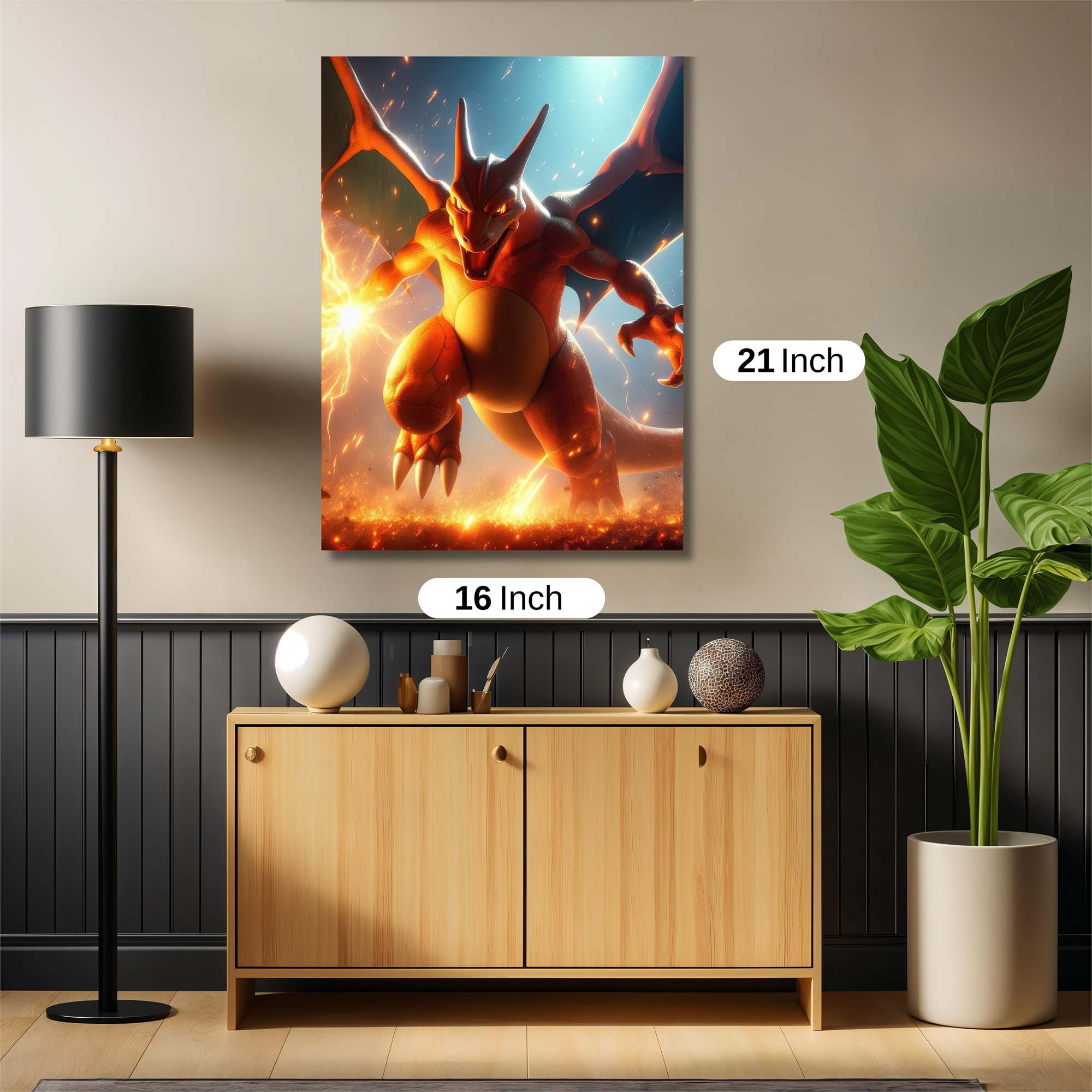 Charizard Fiery Safe Wall Magnetic / M