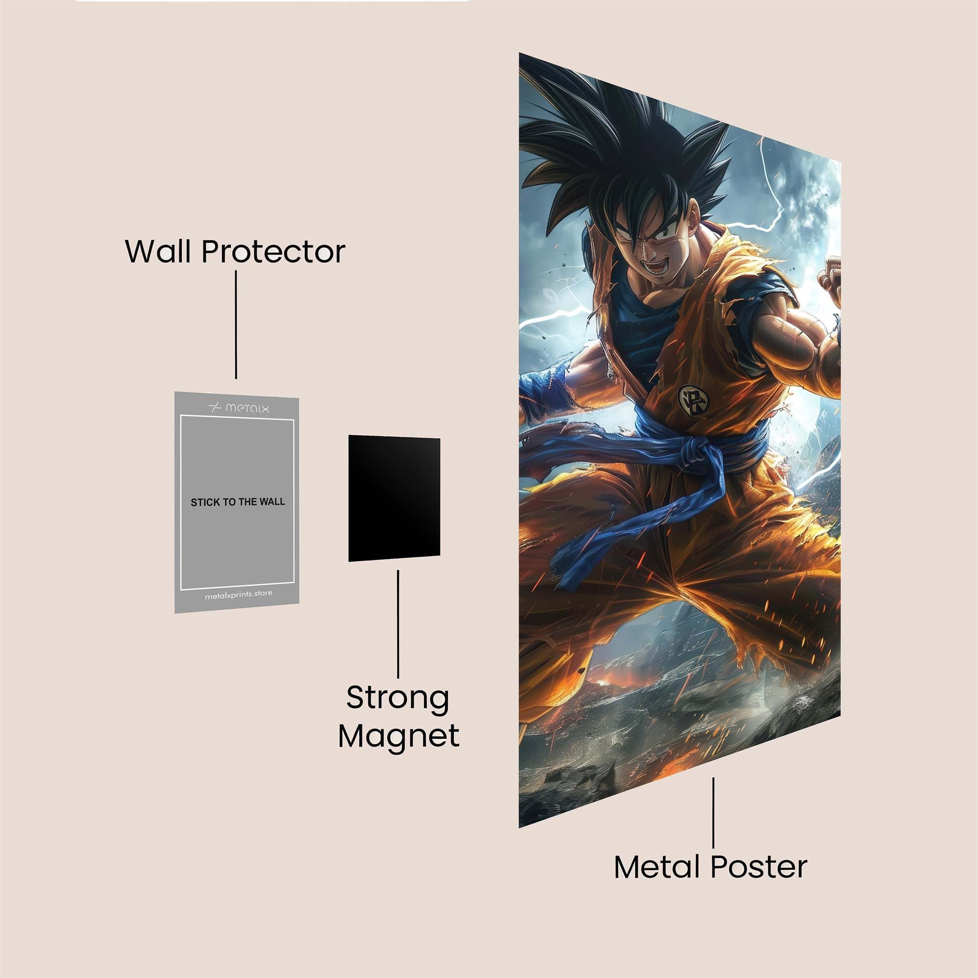 Goku Thunderous Safe Wall Magnetic / M