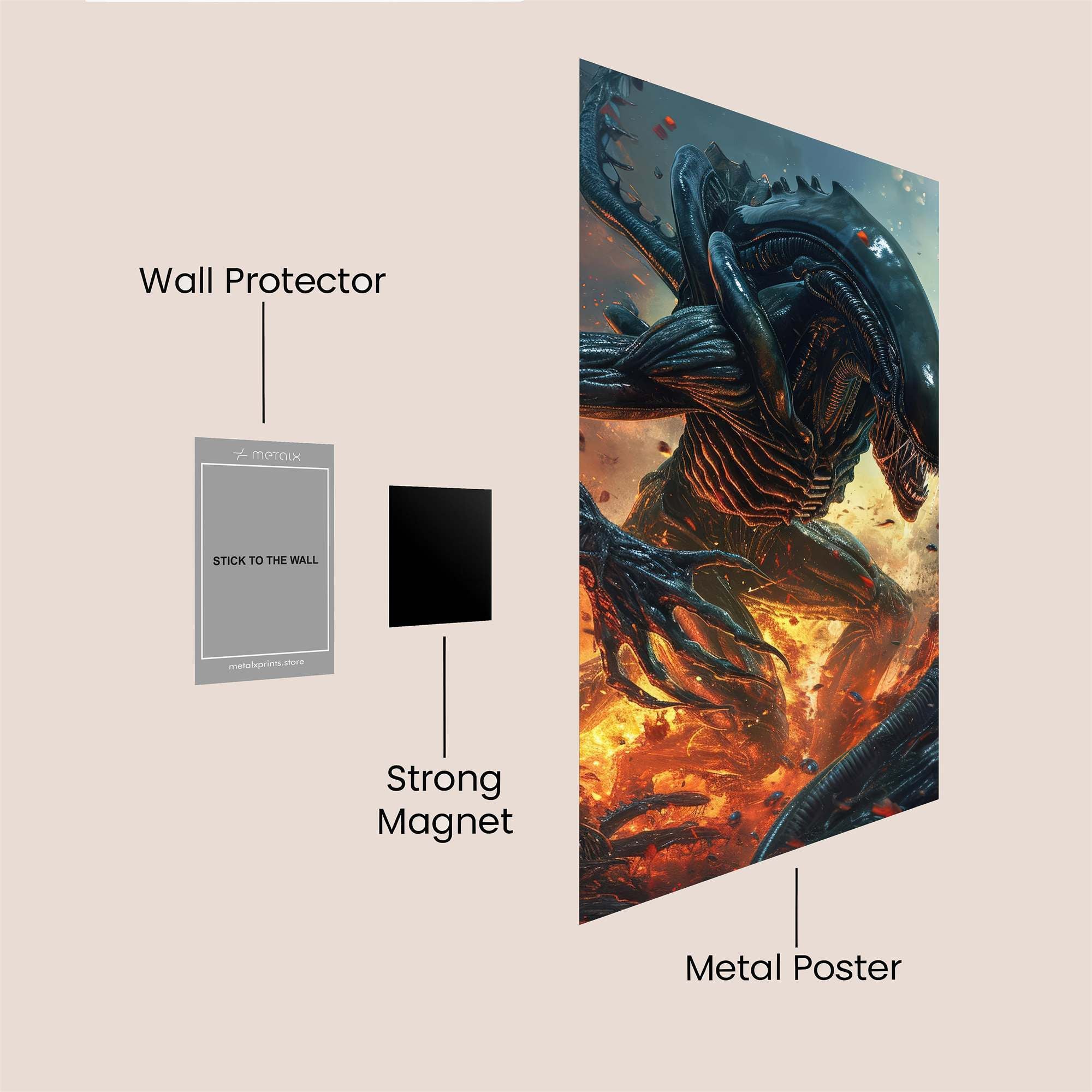Xenomorph Inferno Safe Wall Magnetic / M