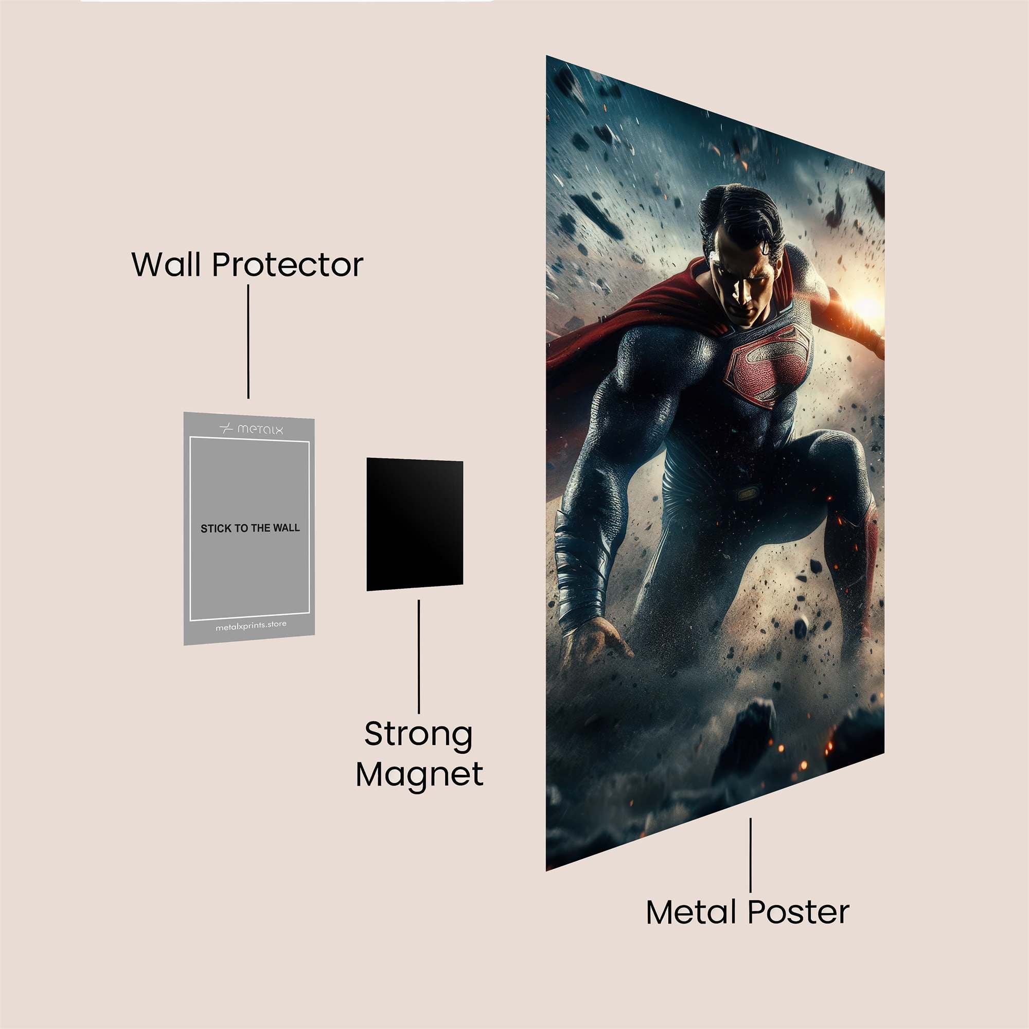 Superman Resolute Safe Wall Magnetic / M